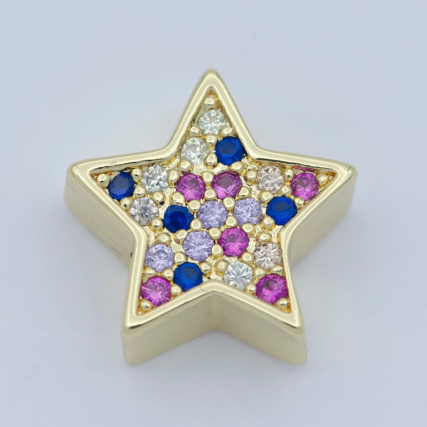 14k gold filled star beads, star spacer beads, gold bracelet charms rose gold silver love jewelry supplies component findings 10mm