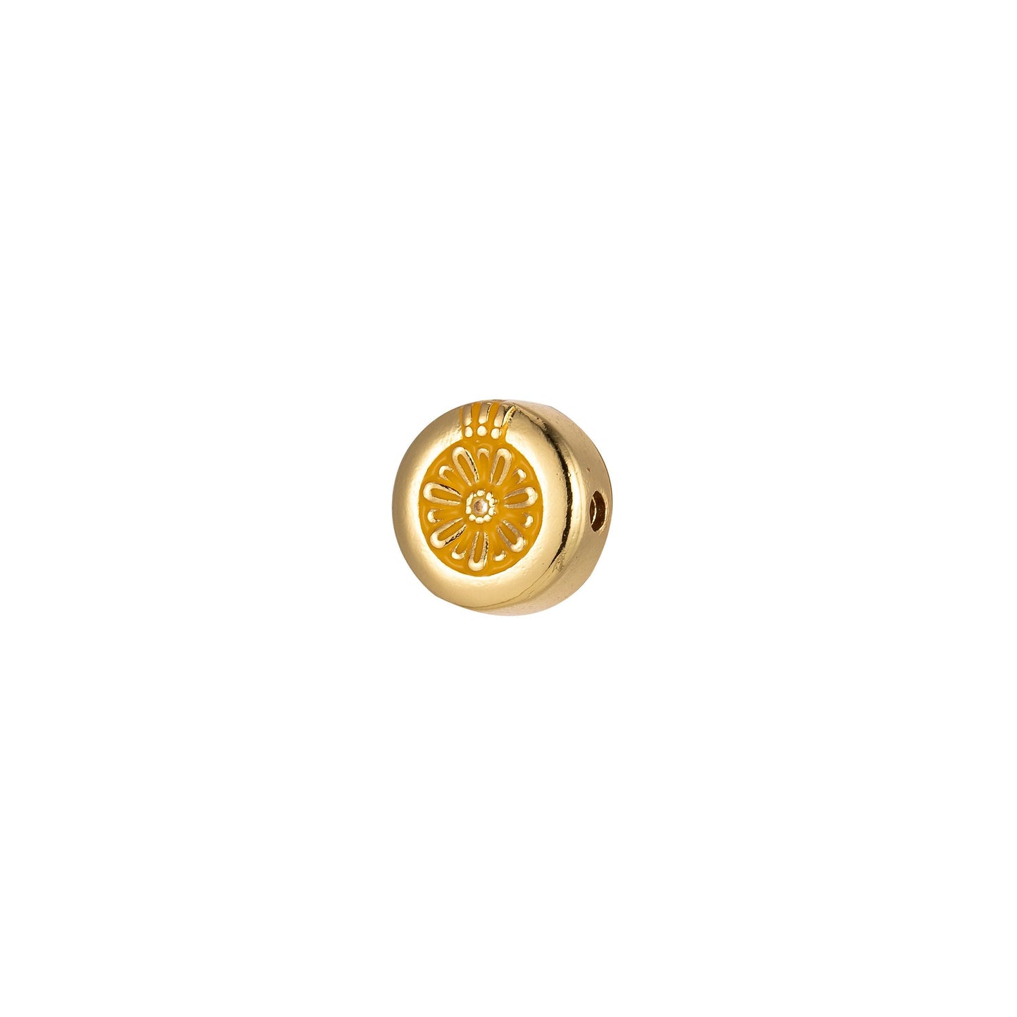 1x large hole round daisy charm for necklace pendant pave beads, flower big hole spacer beads, large hole spacer dangle charm, b-531~b-531
