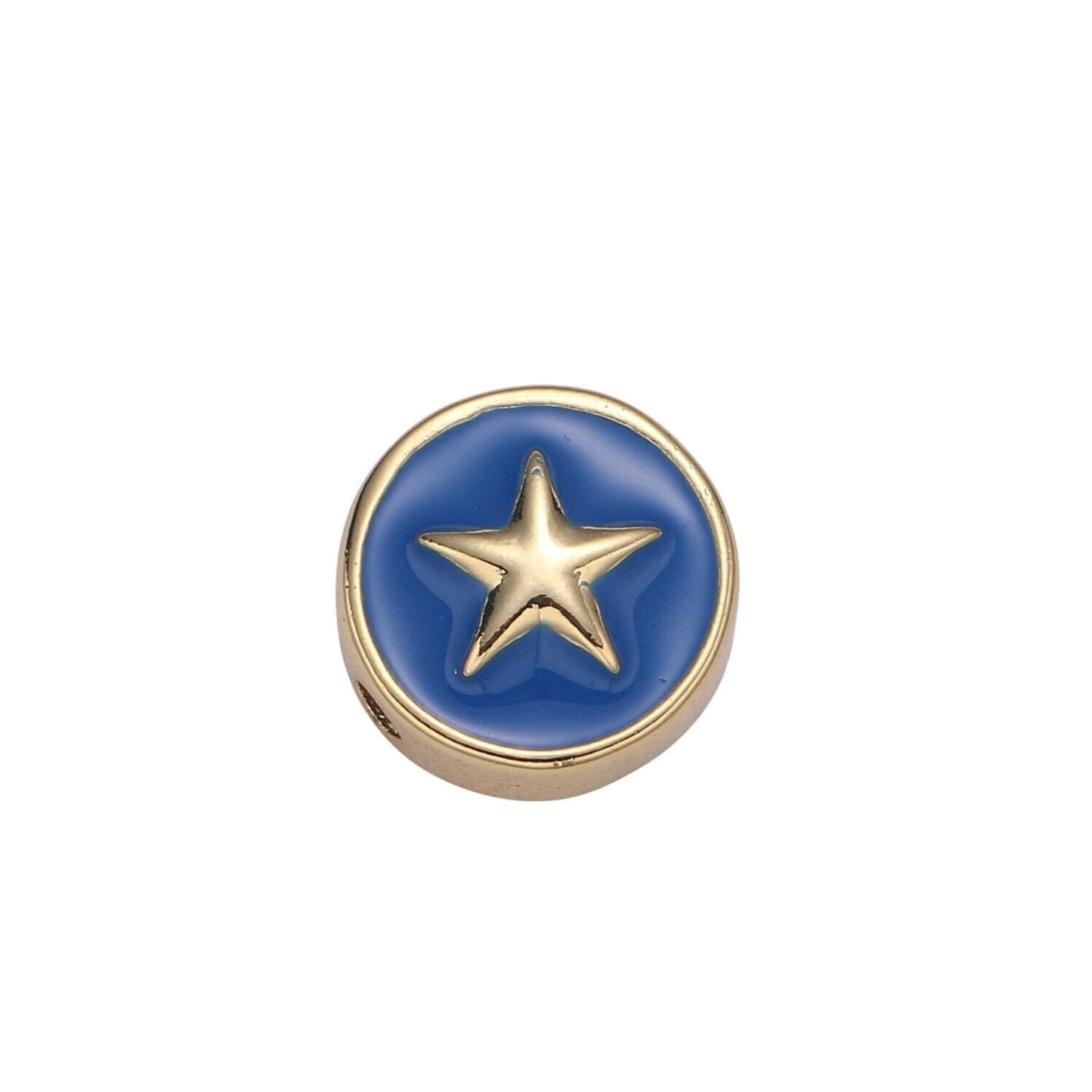 1pc star gold spacer beads for diy jewelry making celestial charms beaded bracelet,bead size 10mm hole 1.2mm-bdgf 440