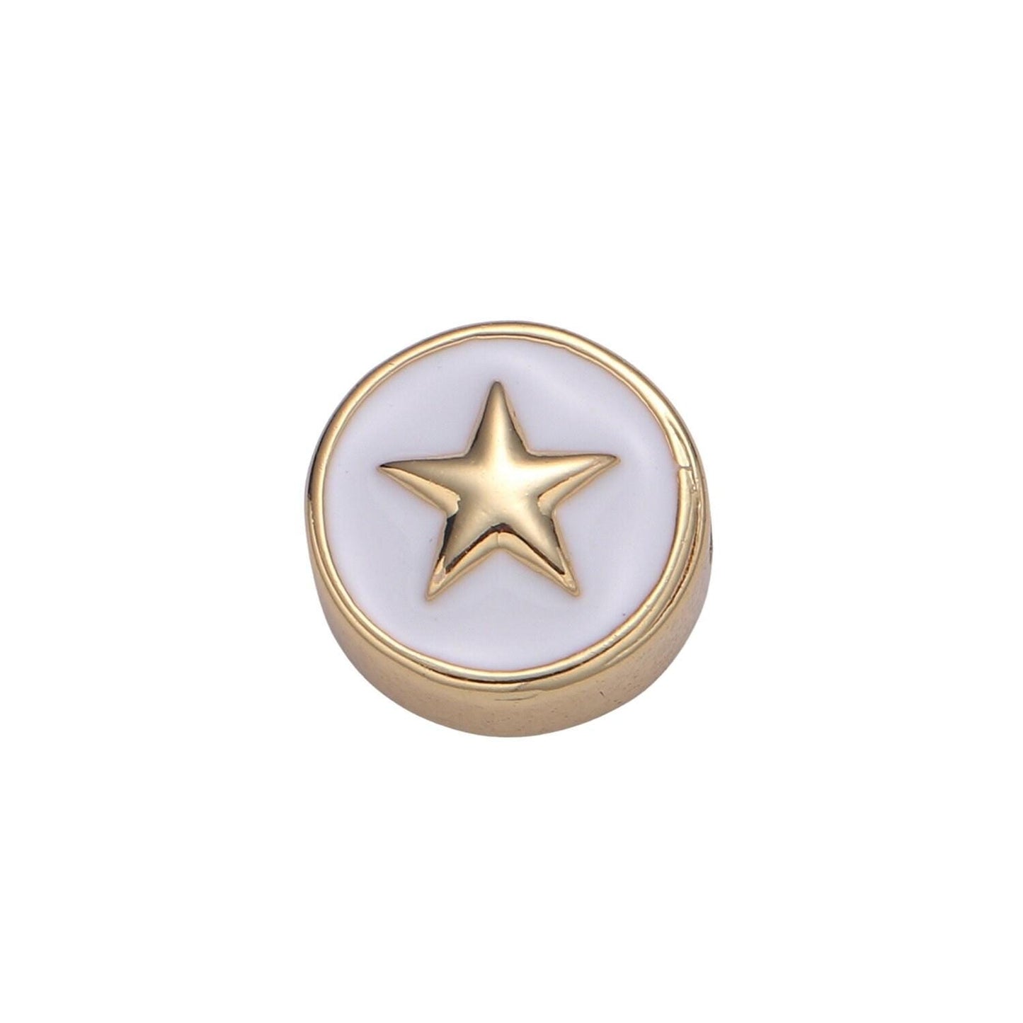 1pc star gold spacer beads for diy jewelry making celestial charms beaded bracelet,bead size 10mm hole 1.2mm-bdgf 440
