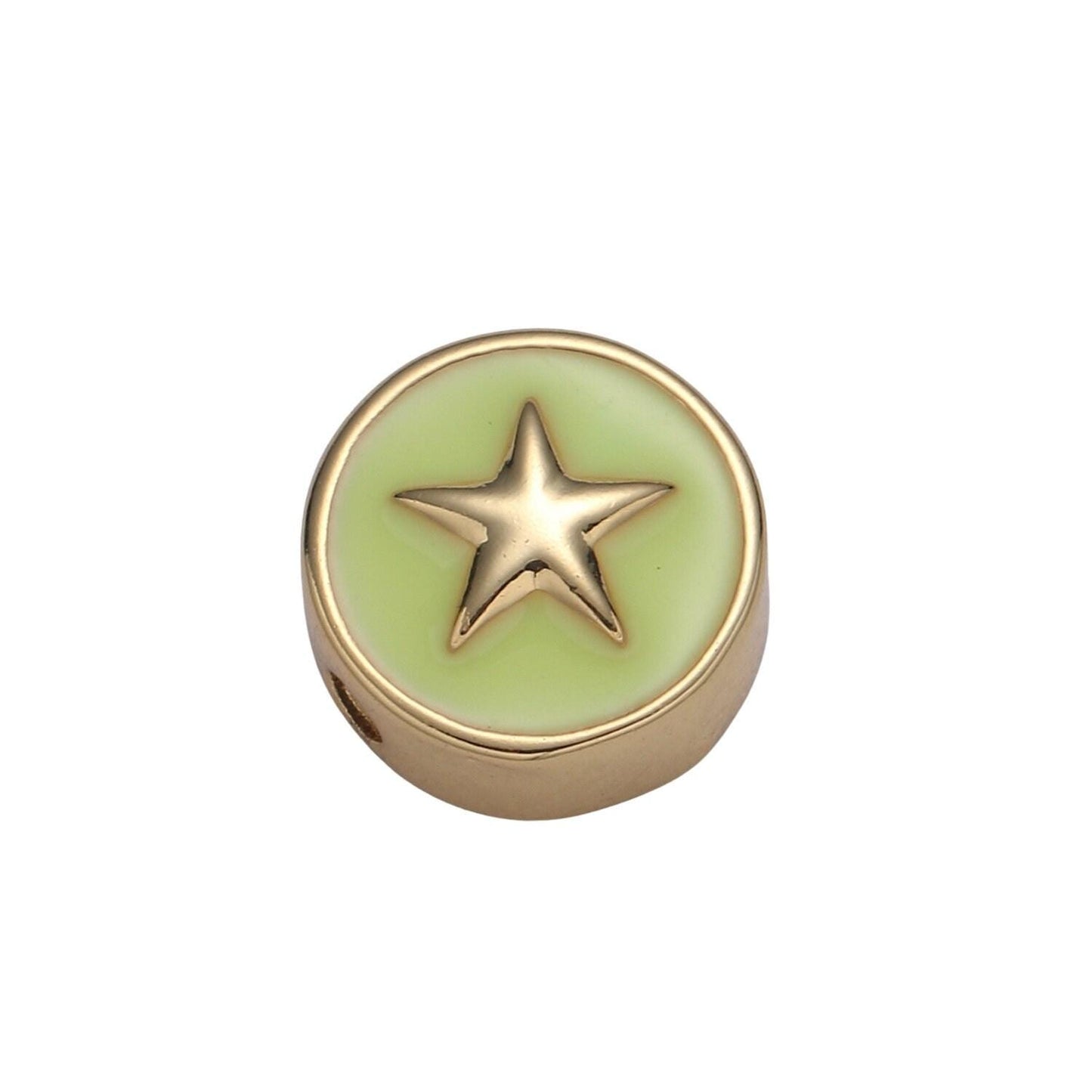 1pc star gold spacer beads for diy jewelry making celestial charms beaded bracelet,bead size 10mm hole 1.2mm-bdgf 440