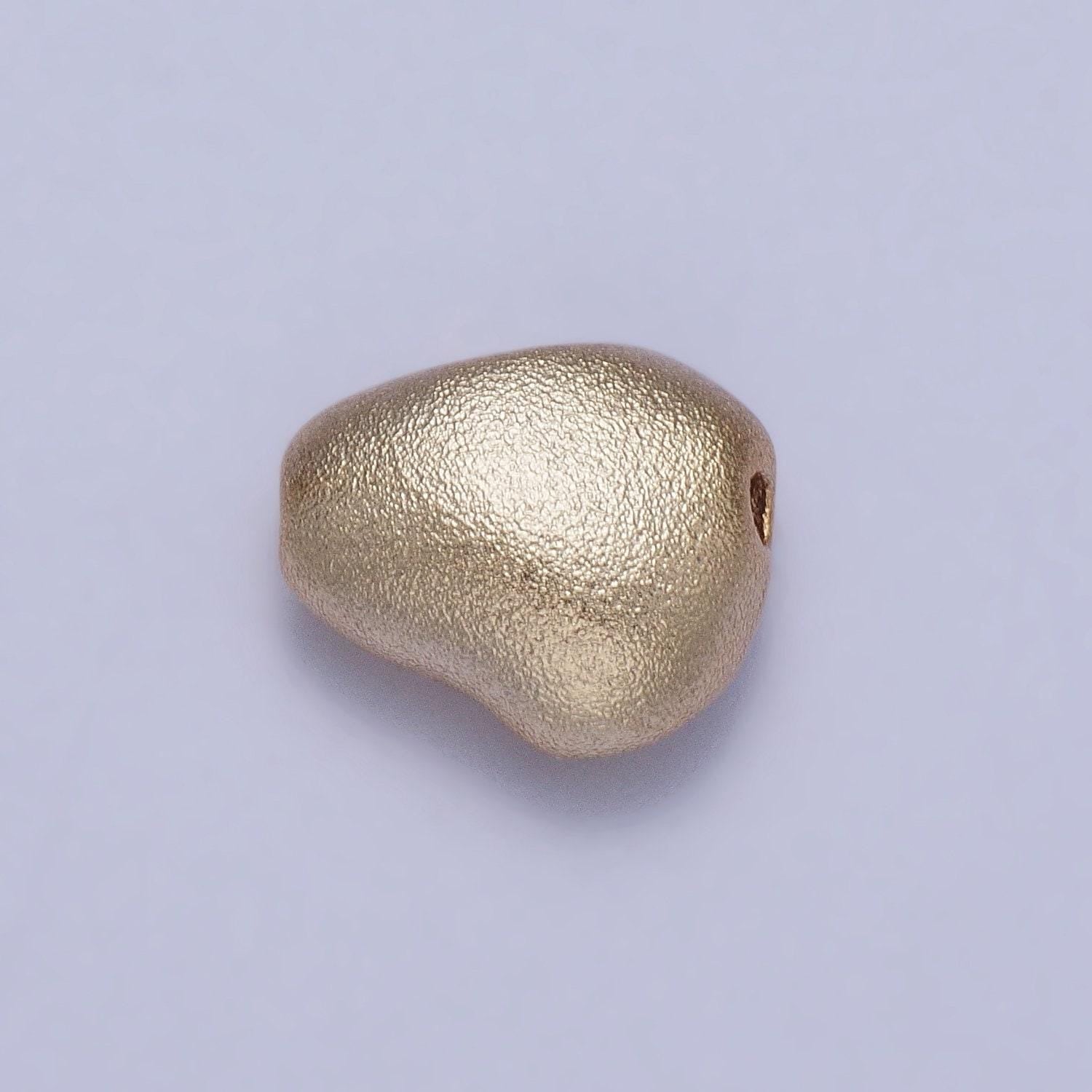 20x matte gold plated potato bean shaped spacer bead connector for bracelet necklace component 9.7x8.5mm bead spacer bd-011