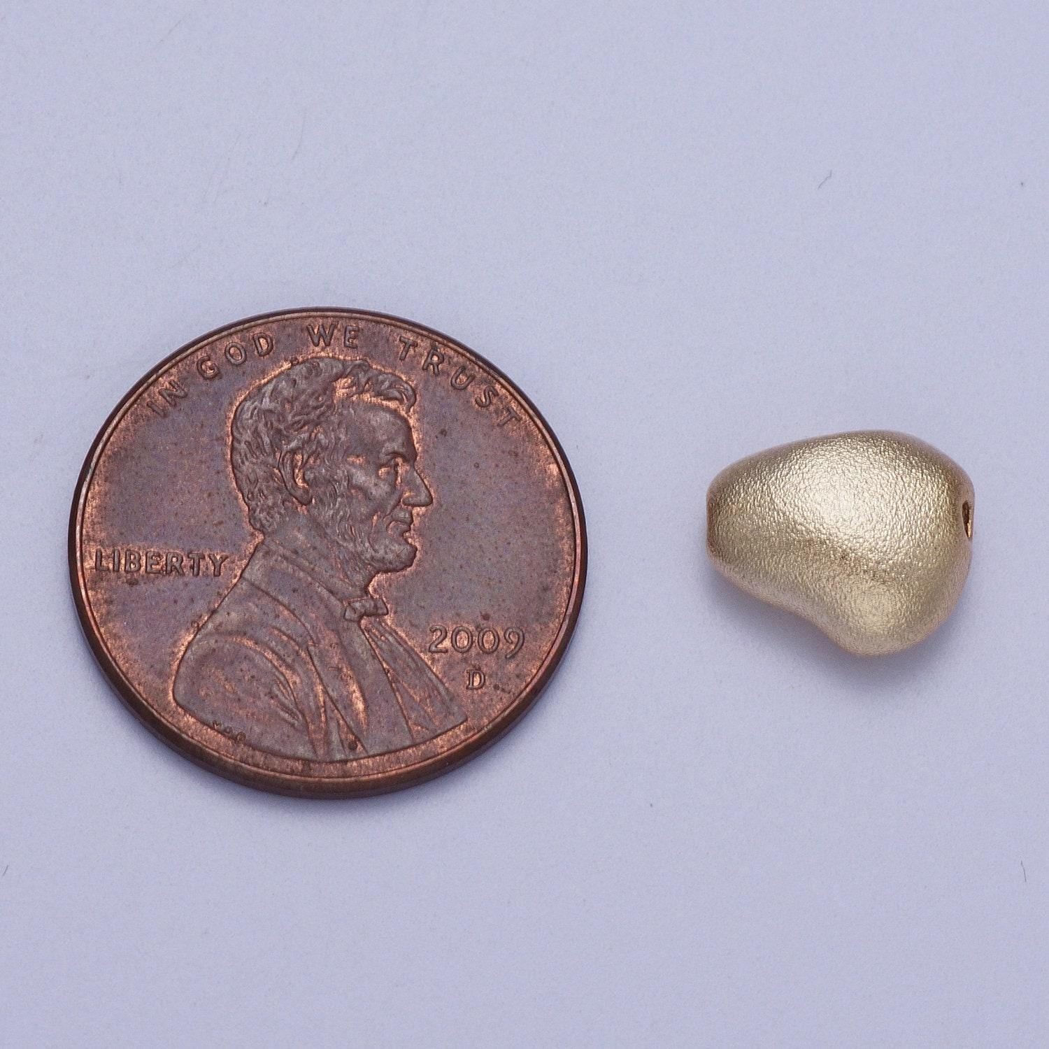 20x matte gold plated potato bean shaped spacer bead connector for bracelet necklace component 9.7x8.5mm bead spacer bd-011