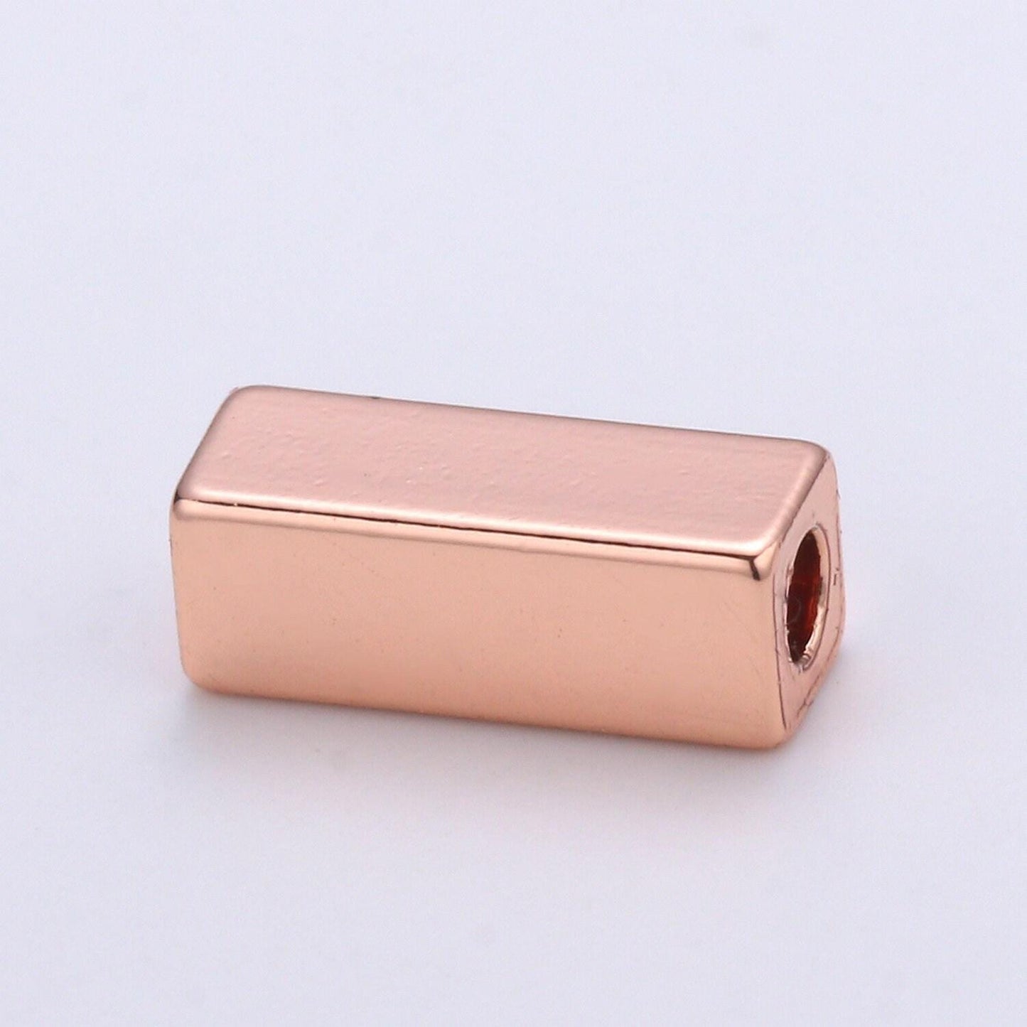 3x9mm 14k shiny gold tube beads, rosegold square tube beads, black spacer beads, silver solid tube bracelet beads, gold findings, 338