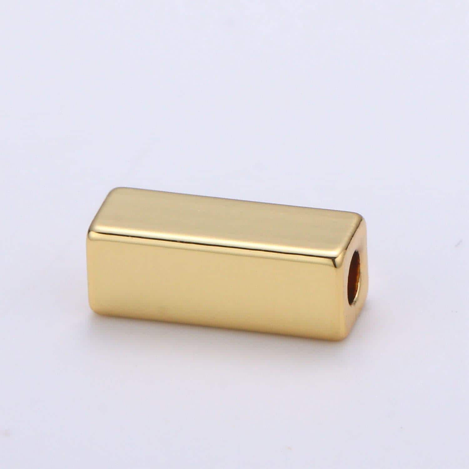 3x9mm 14k shiny gold tube beads, rosegold square tube beads, black spacer beads, silver solid tube bracelet beads, gold findings, 338