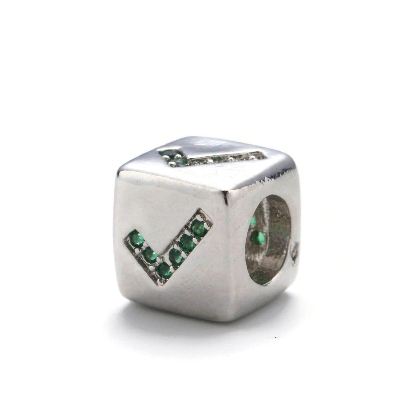 1pc 9x9mm cz white gold beads, hashtag # beads, heart beads, check mark beads, star block charm for making bracelet necklace supply