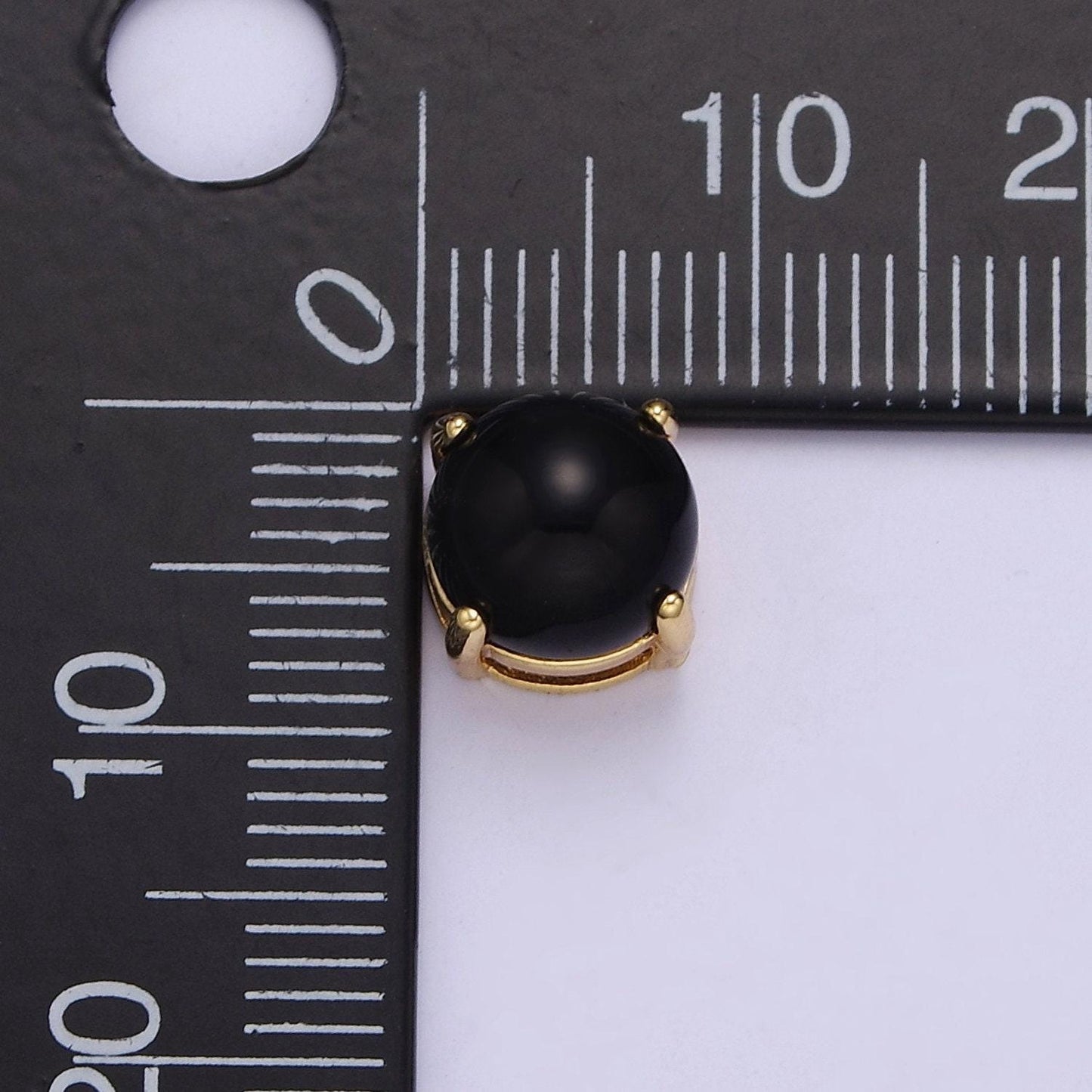 Black round ball bead for bracelet necklace spacer b-227