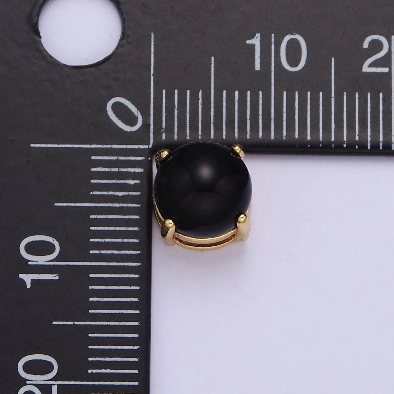 Black round ball bead for bracelet necklace spacer b-227