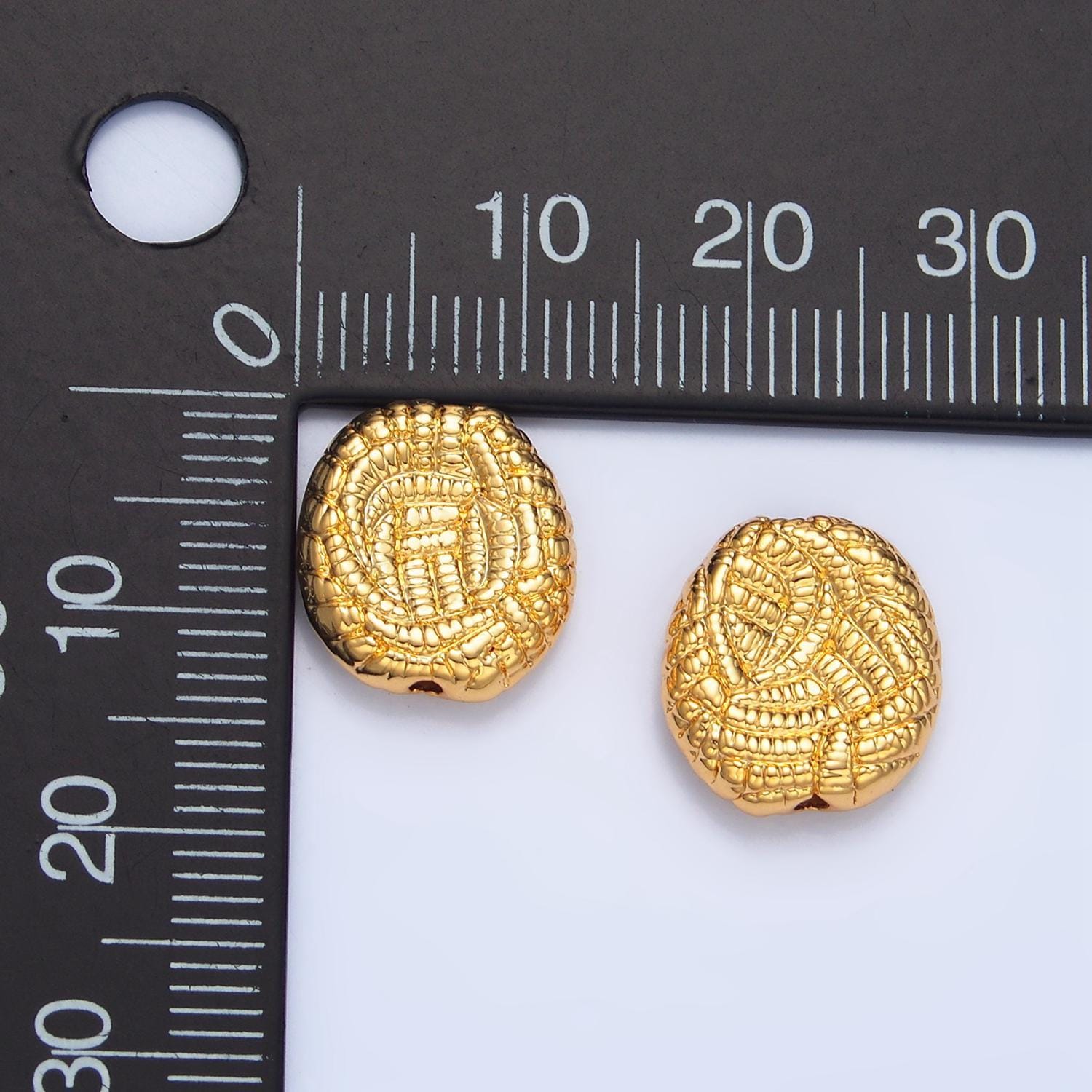 Bundle-rope 13mm bead, 24k gold filled bead | b-186