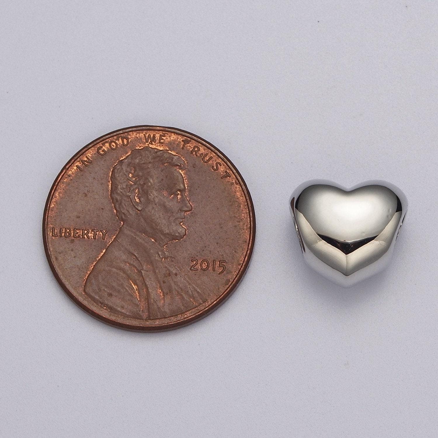 Rose gold / silver / black heart spacer beads, heart shape spacer charms big hole bead high quality beads b-182 b-183 b-184