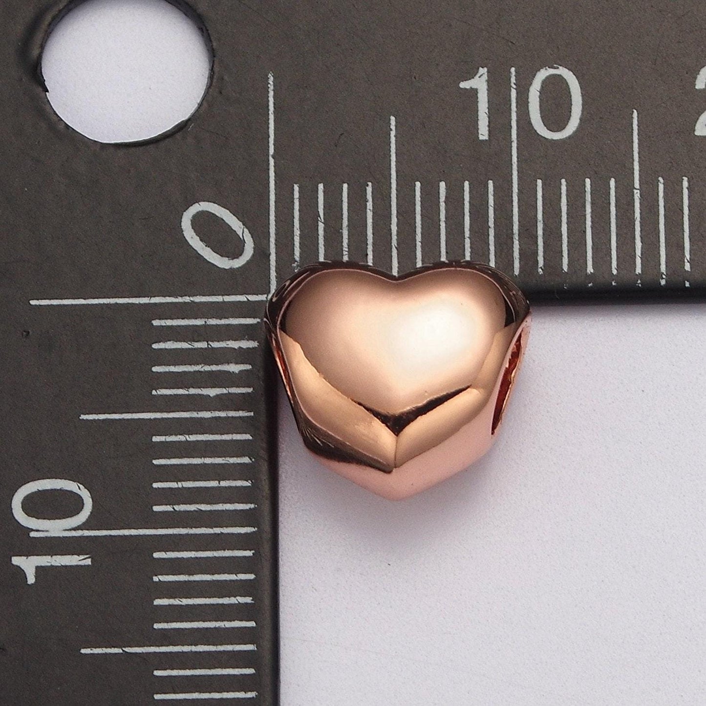 Rose gold / silver / black heart spacer beads, heart shape spacer charms big hole bead high quality beads b-182 b-183 b-184