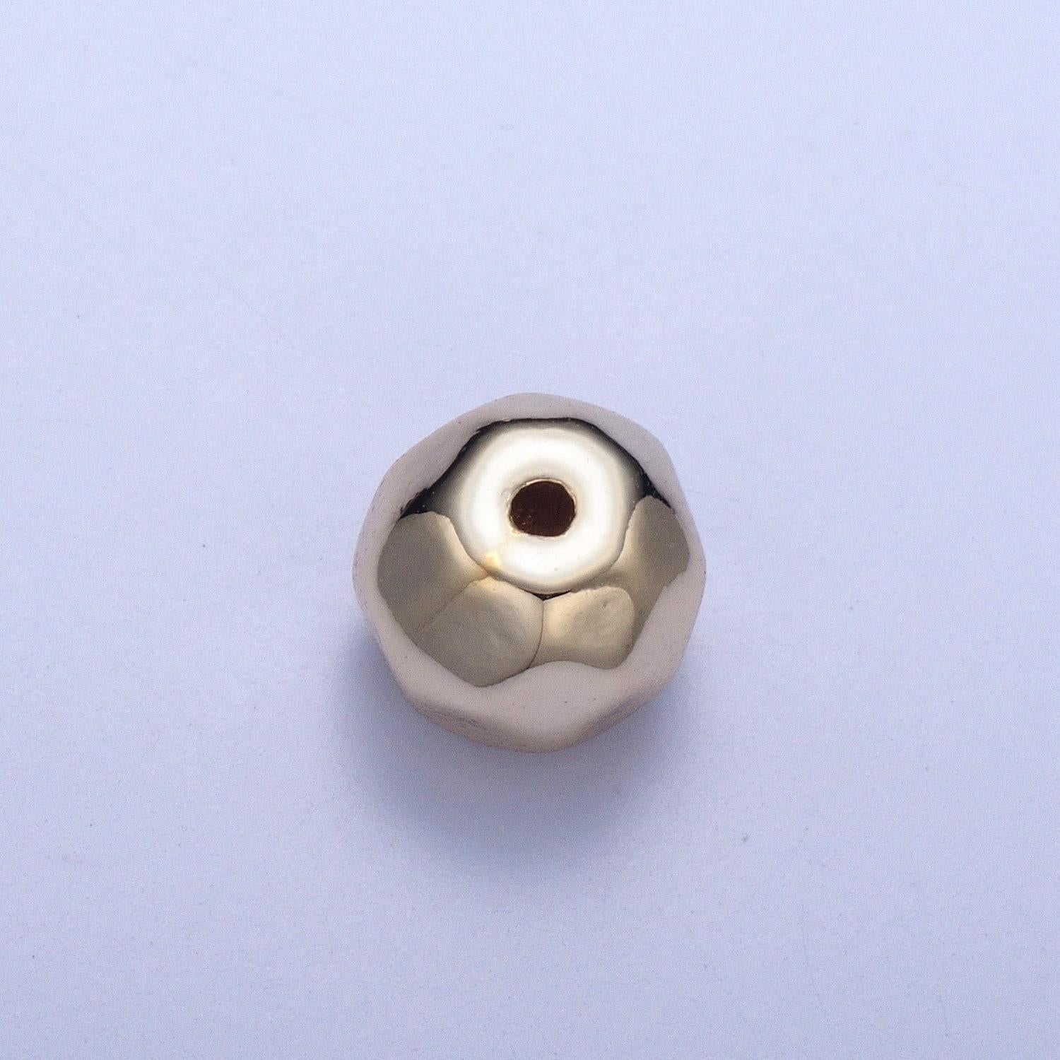 20pcs/bag tiny round apple-shaped bead spacer, 3 sizes gold silver plated dented ball spacer | b-049, b-096,b-128, w-936, w-934, w-935
