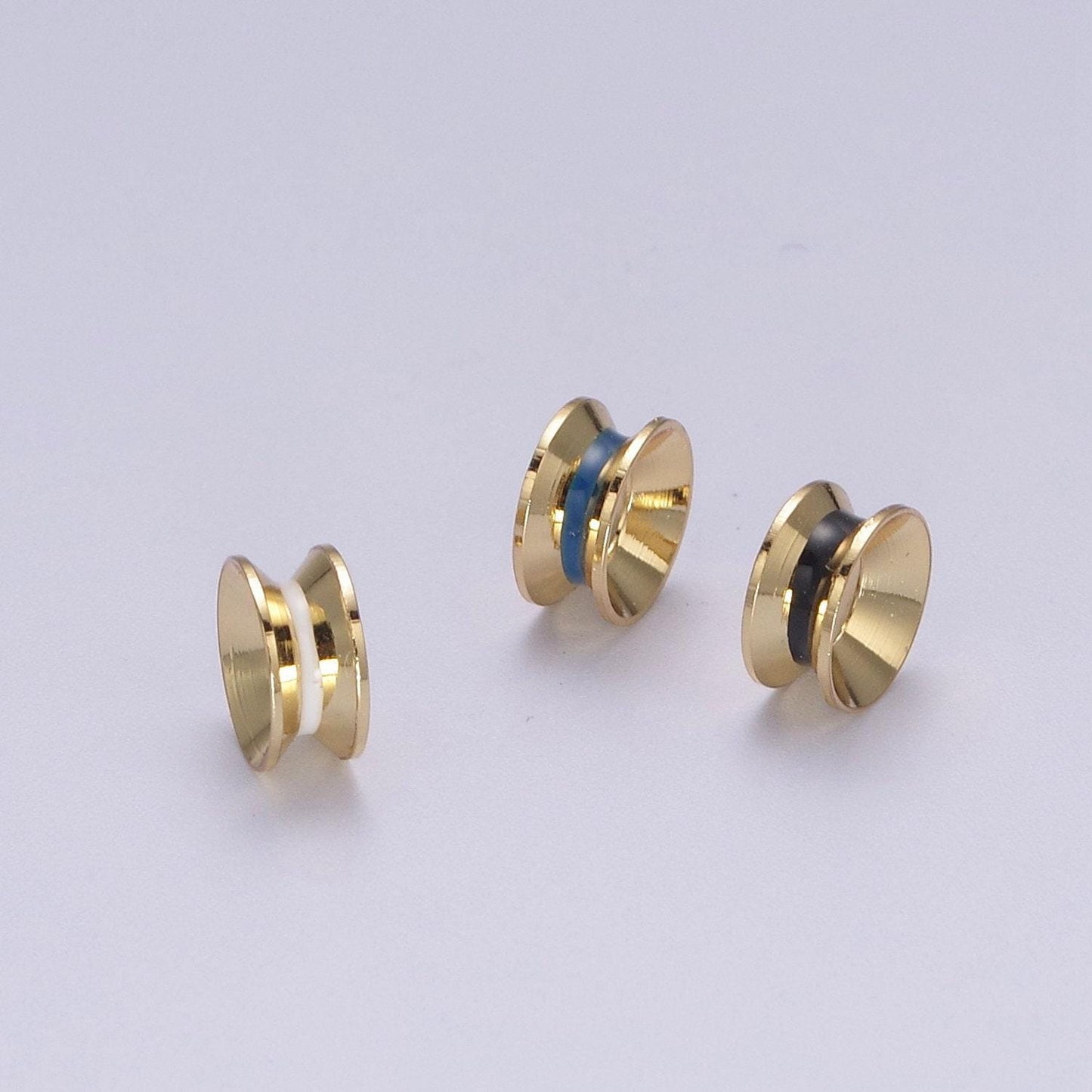 24k gold filled rondelle bead spacer for bracelet necklace supply b-122