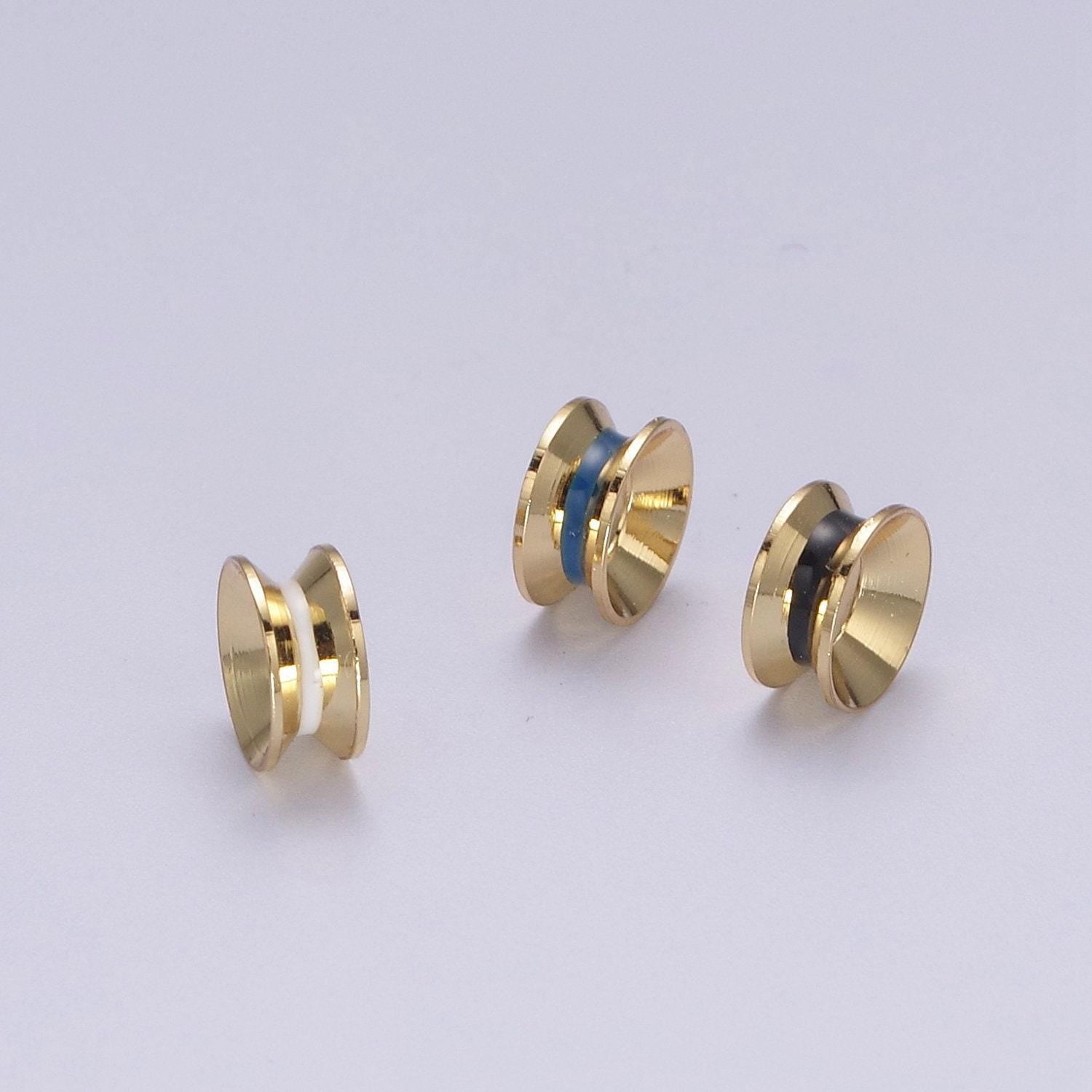 24k gold filled rondelle bead spacer for bracelet necklace supply b-122