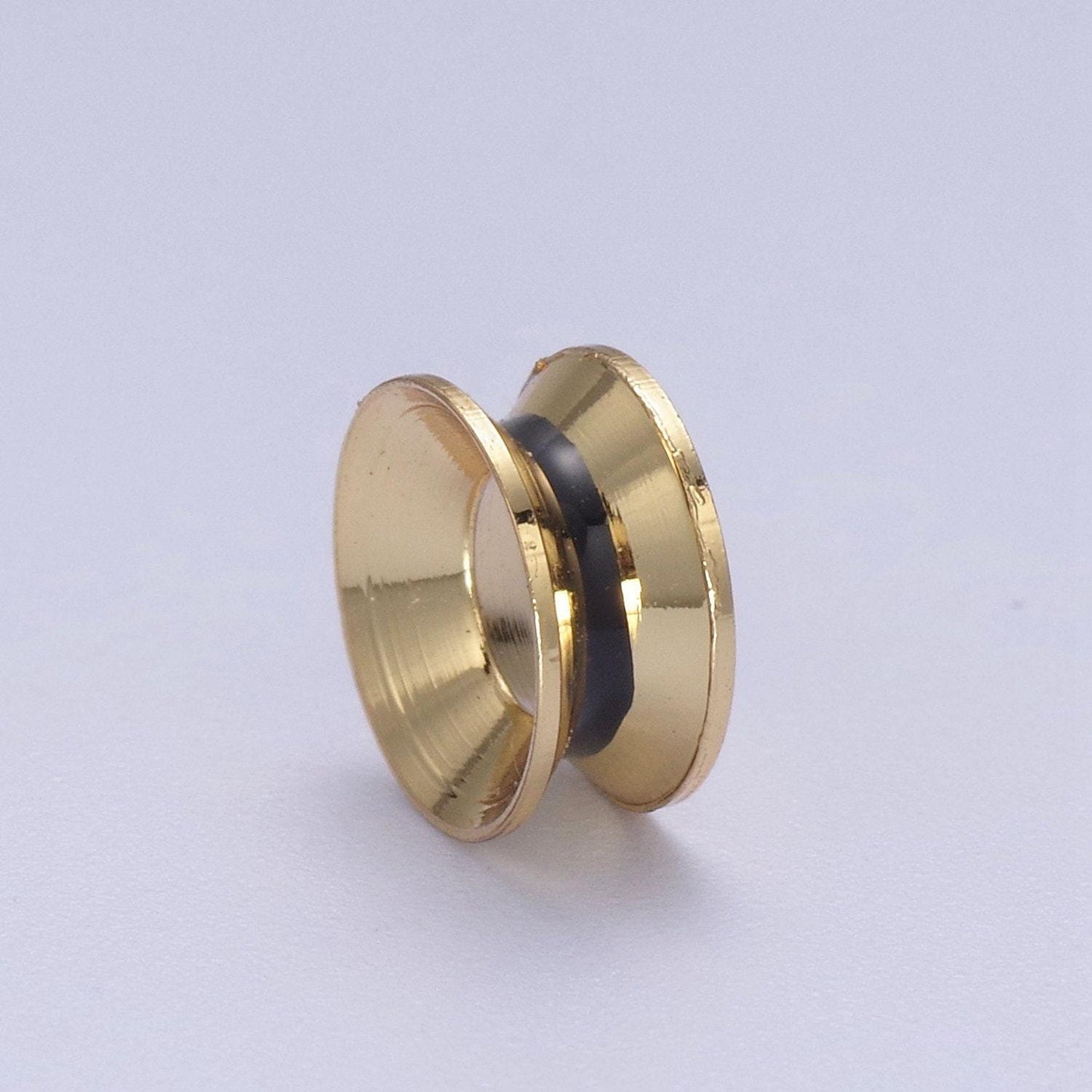 24k gold filled rondelle bead spacer for bracelet necklace supply b-122