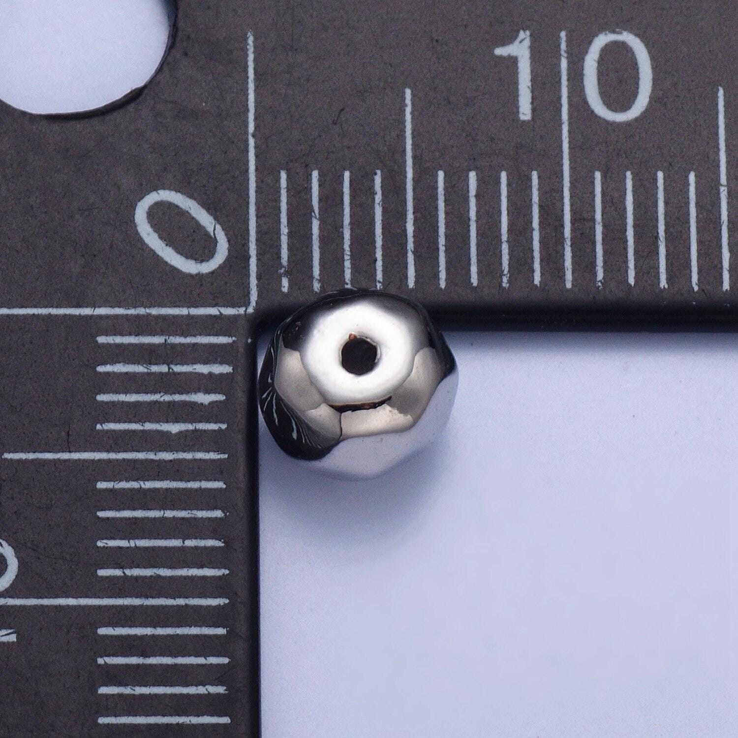 20pcs/bag tiny round apple-shaped bead spacer, 3 sizes gold silver plated dented ball spacer | b-049, b-096,b-128, w-936, w-934, w-935