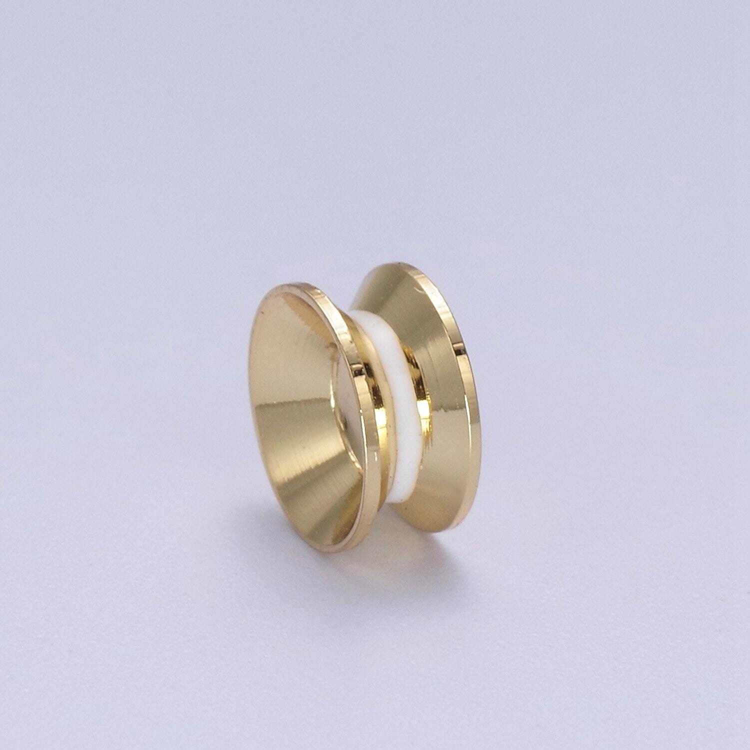 24k gold filled rondelle bead spacer for bracelet necklace supply b-122
