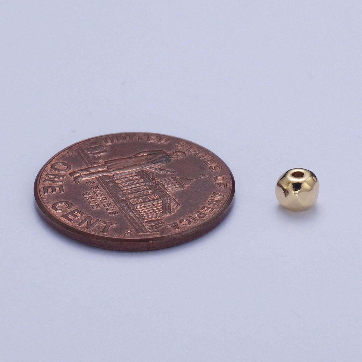 20pcs/bag tiny round apple-shaped bead spacer, 3 sizes gold silver plated dented ball spacer | b-049, b-096,b-128, w-936, w-934, w-935