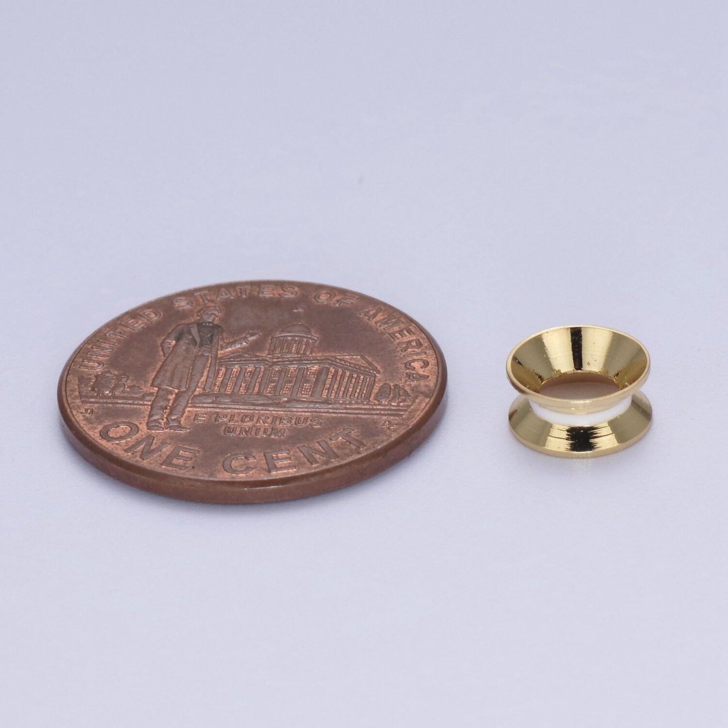 24k gold filled rondelle bead spacer for bracelet necklace supply b-122