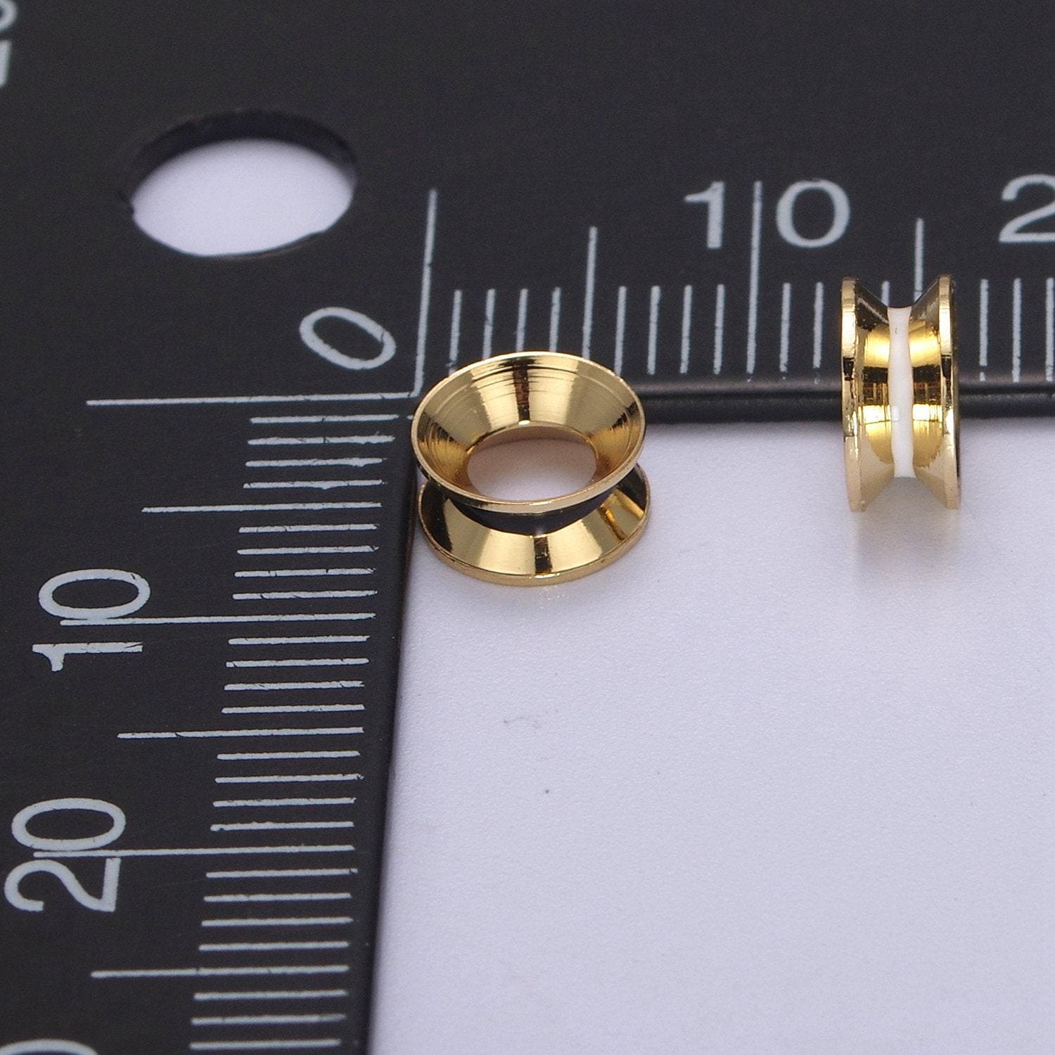 24k gold filled rondelle bead spacer for bracelet necklace supply b-122