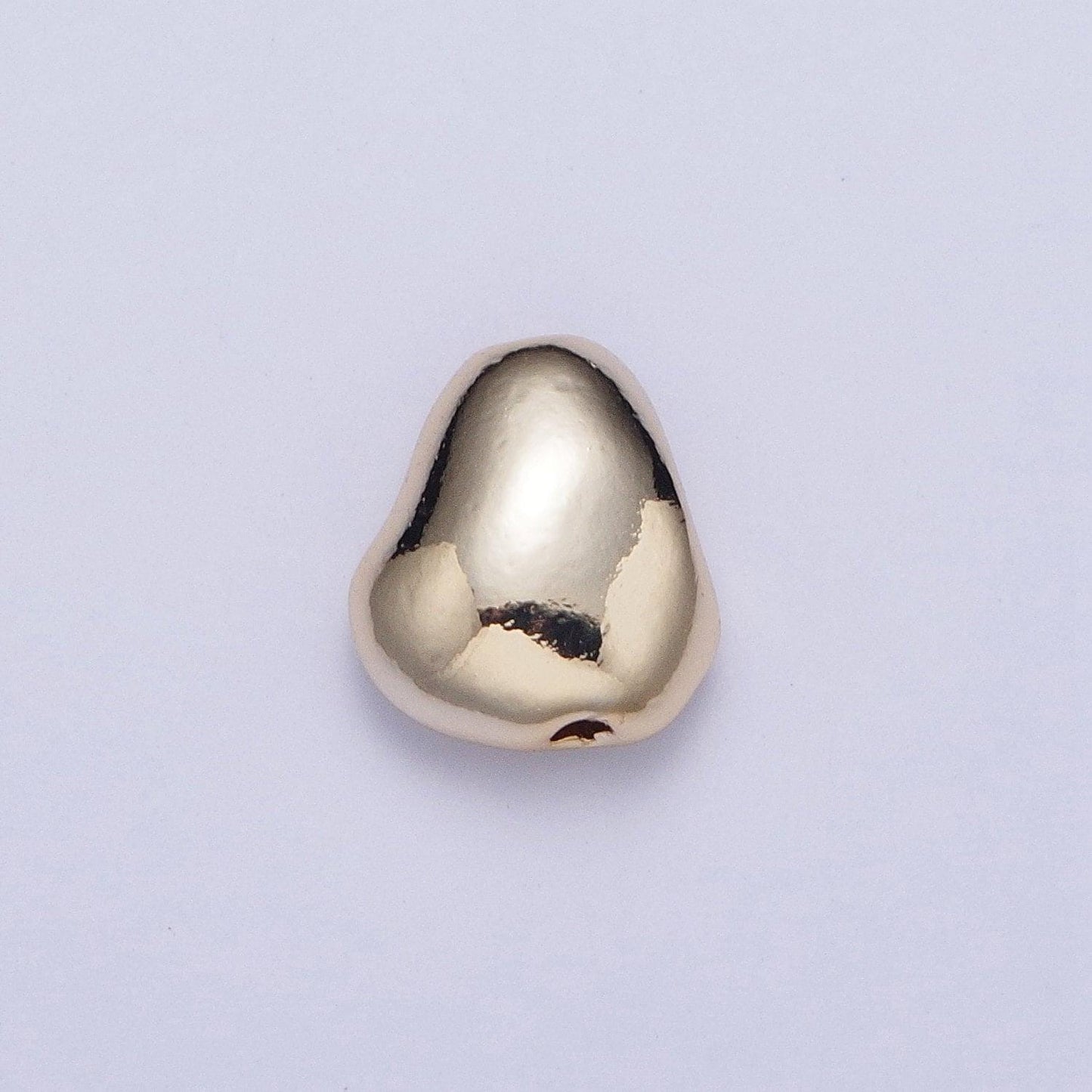 Tiny abstract rock shaped 9.7mm x 8.6mm bead spacer, gold silver plated little stone bead spacer for diy jewelry making | b-110, b-112