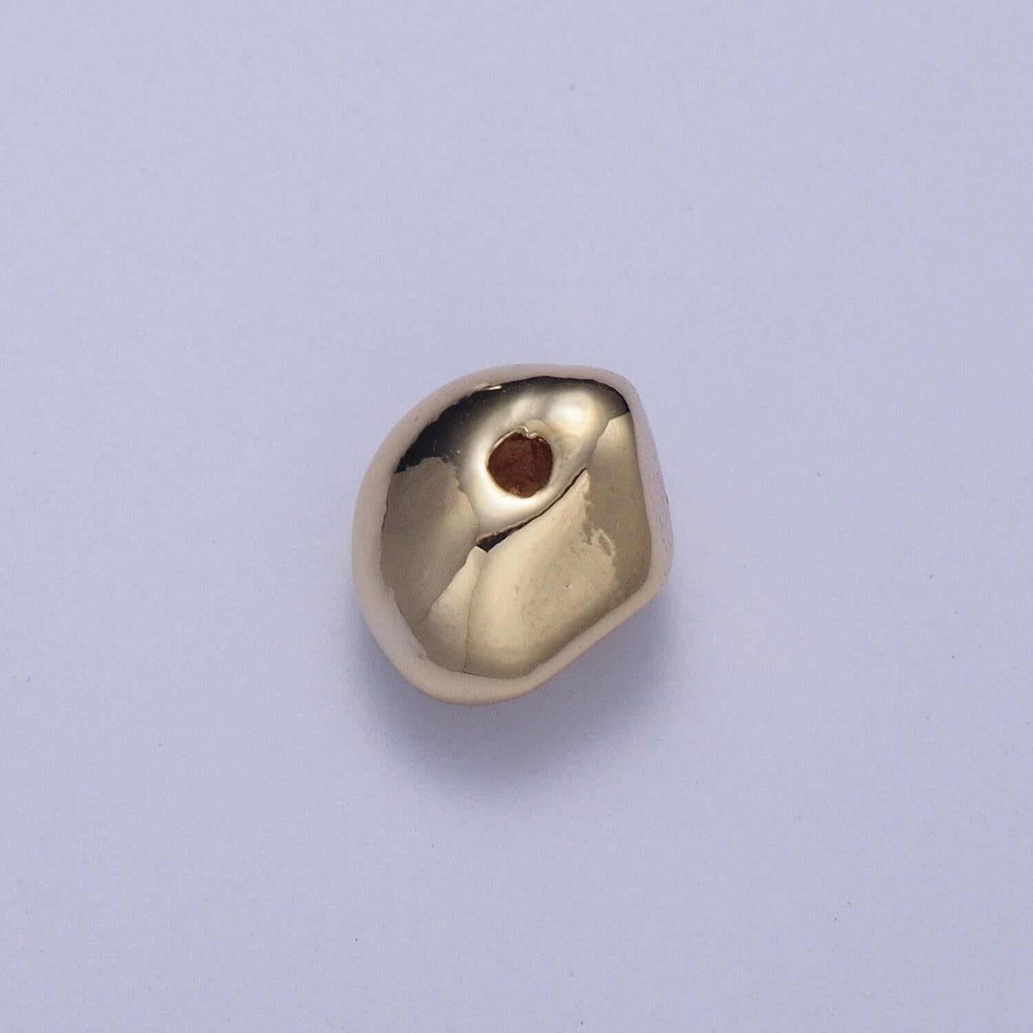 20pcs/bag tiny abstract dented 8.6mm bead spacer, gold silver plated abstract bead spacer for diy jewelry making | b-076, b-086