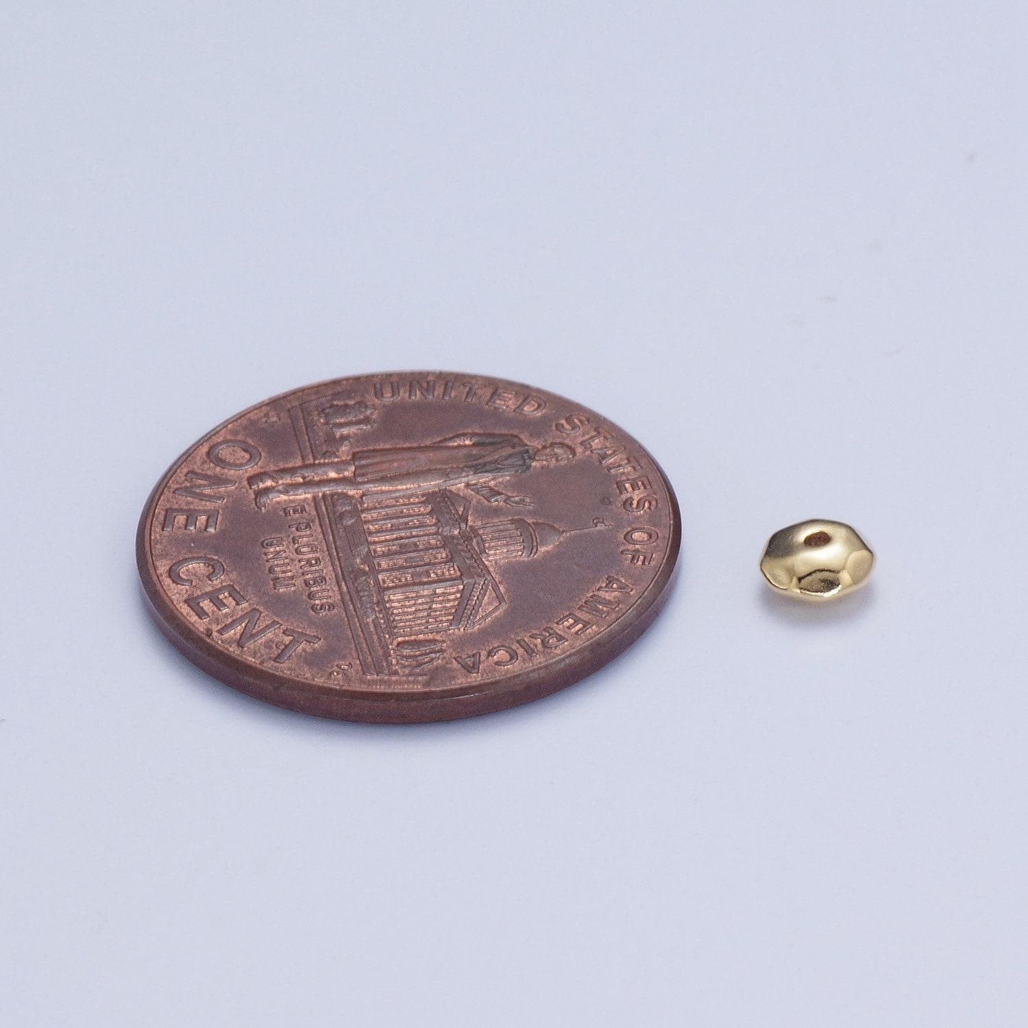 20pcs/bag tiny round textured dented 4.0/8.0mm bead spacer, gold silver plated flat round bead spacer for diy jewelry | b-093, w-930, w-931