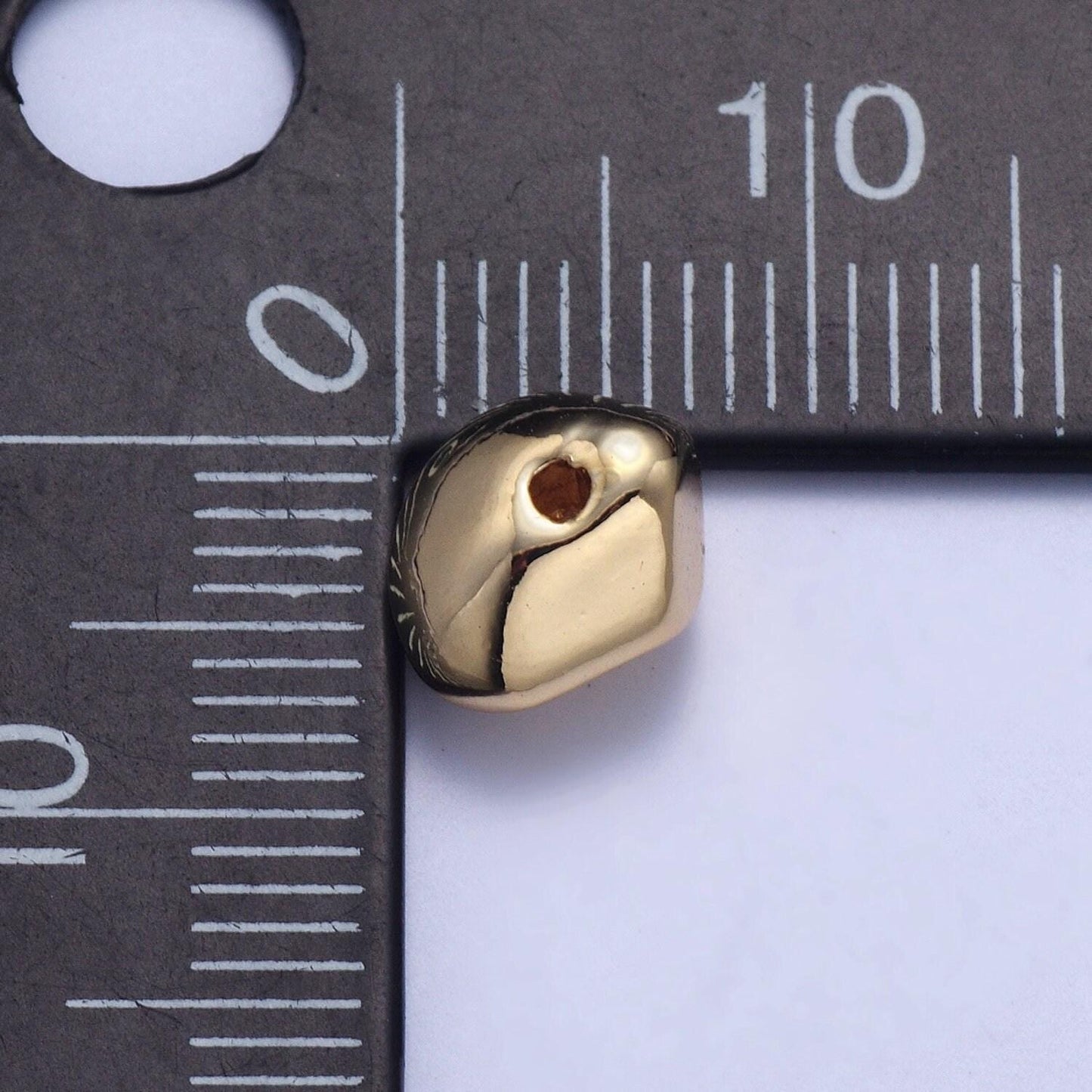 20pcs/bag tiny abstract dented 8.6mm bead spacer, gold silver plated abstract bead spacer for diy jewelry making | b-076, b-086
