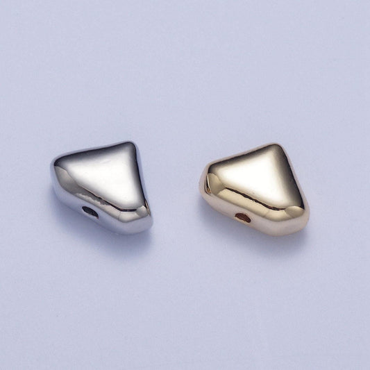 20pcs/bag tiny triangular 5.4mm bead spacer, gold silver plated cut sandwich intersection spacer for jewelry making | b-070, b-074