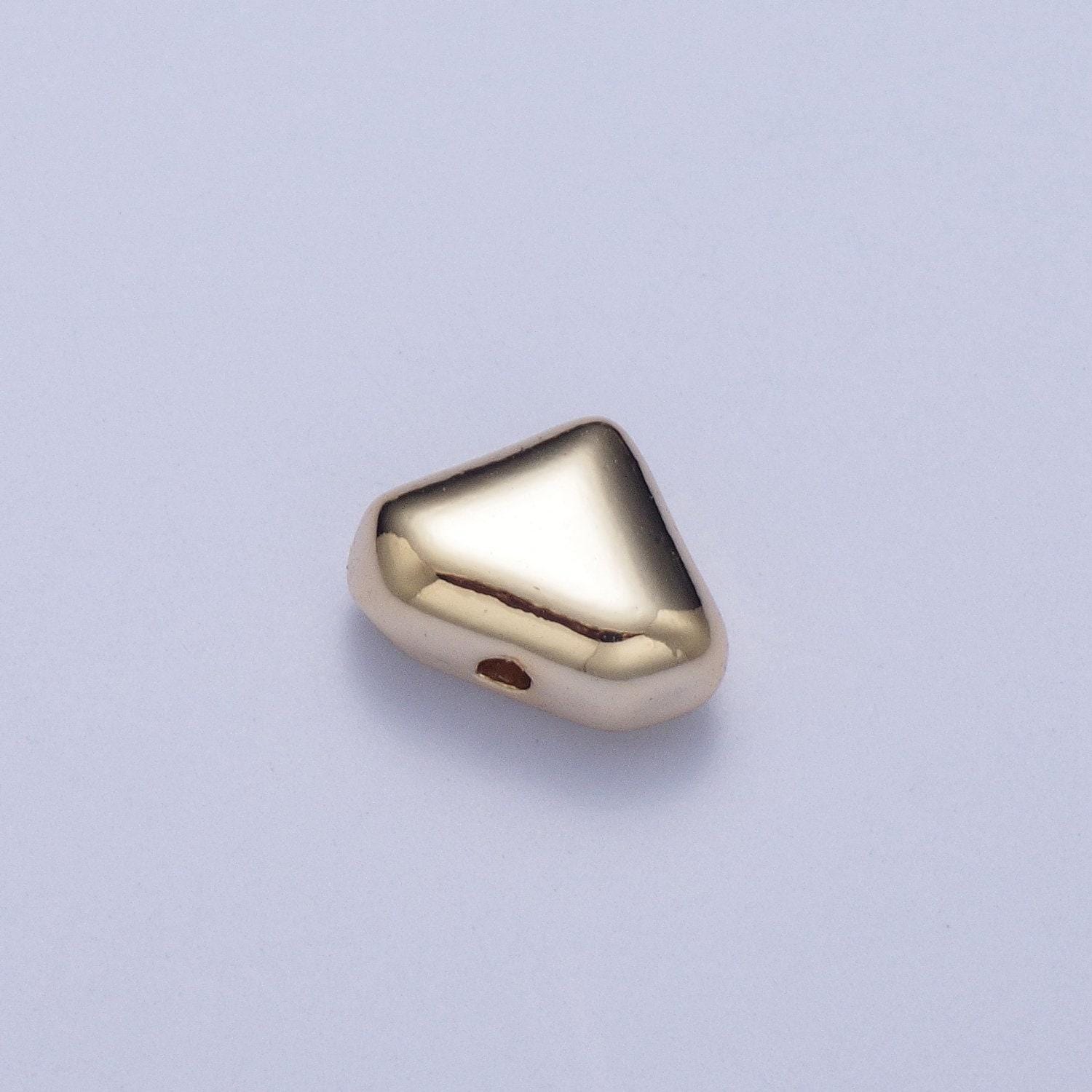 20pcs/bag tiny triangular 5.4mm bead spacer, gold silver plated cut sandwich intersection spacer for jewelry making | b-070, b-074