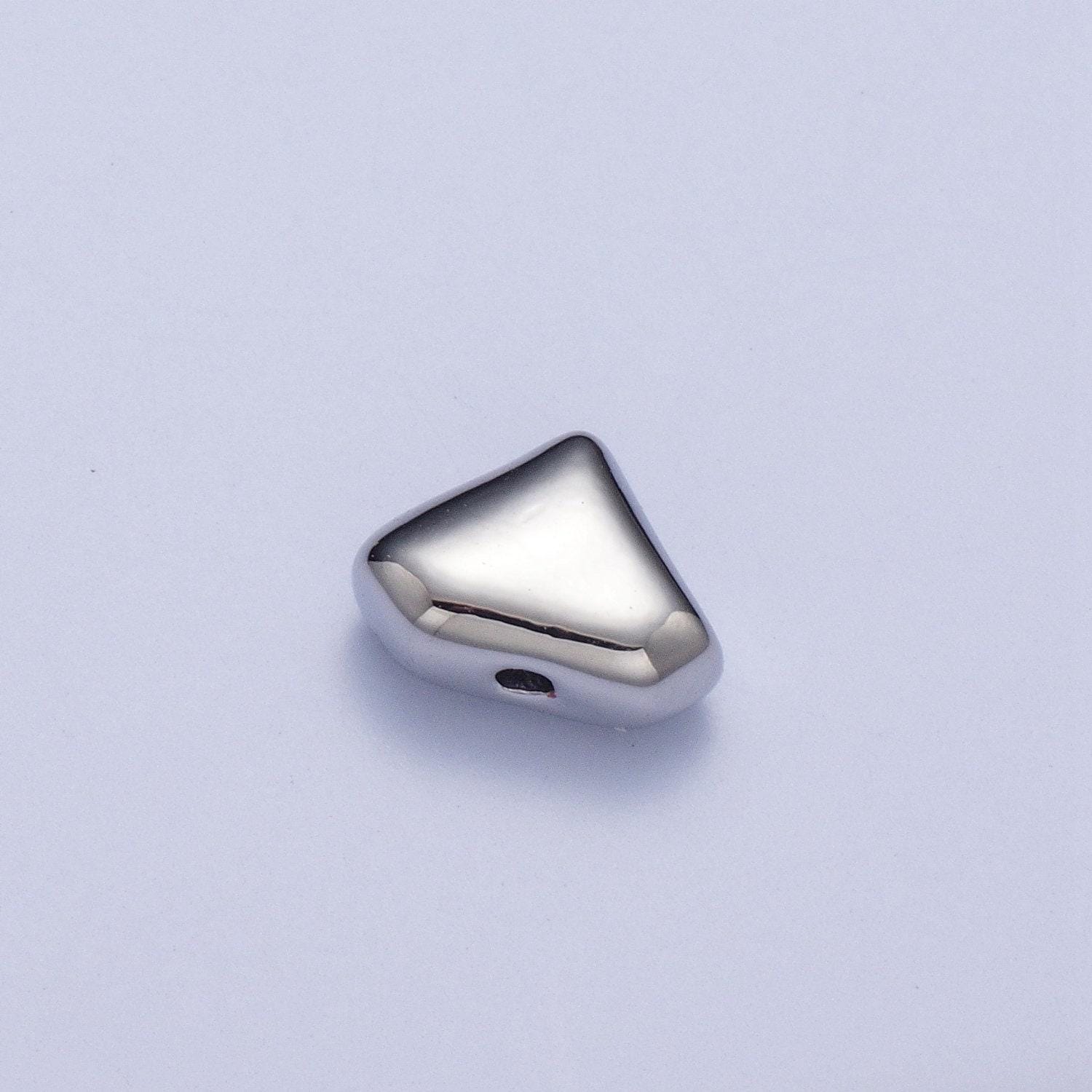 20pcs/bag tiny triangular 5.4mm bead spacer, gold silver plated cut sandwich intersection spacer for jewelry making | b-070, b-074