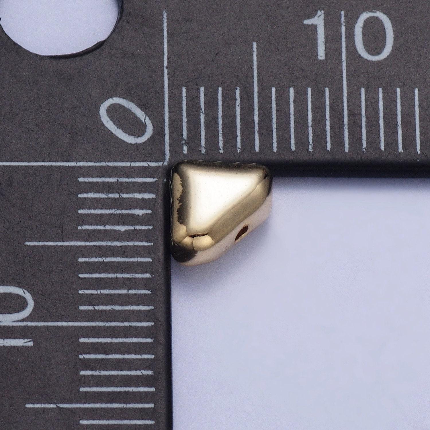 20pcs/bag tiny triangular 5.4mm bead spacer, gold silver plated cut sandwich intersection spacer for jewelry making | b-070, b-074