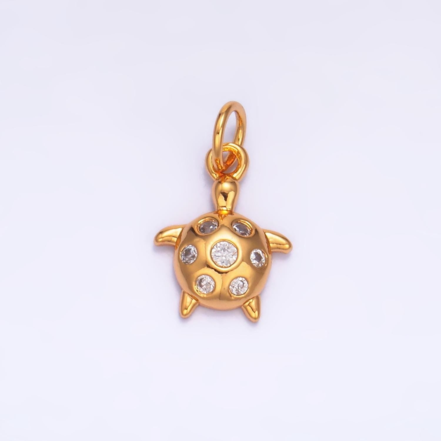 Tiny little gold small sea turtle charm mini tortoise animal charm beach cruise mermaid jewelry supplies w327