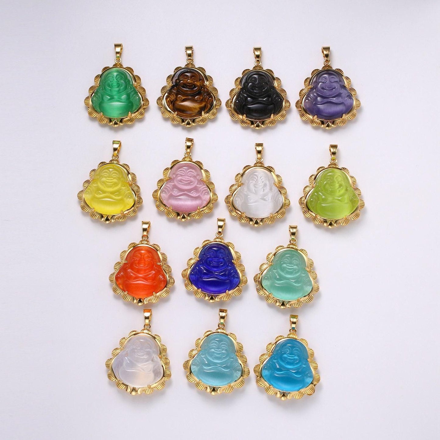 Gold jade buddha pendant gold buddha jade buddha charm jade buddha necklace pendant for statement necklace religious jewelry