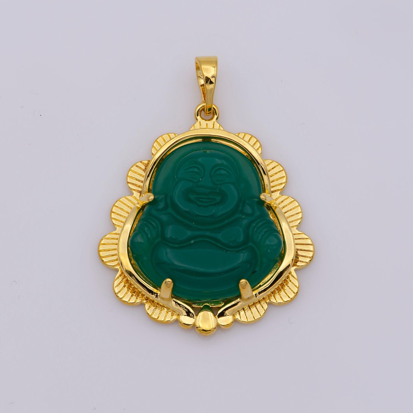 Gold jade buddha pendant gold buddha jade buddha charm jade buddha necklace pendant for statement necklace religious jewelry