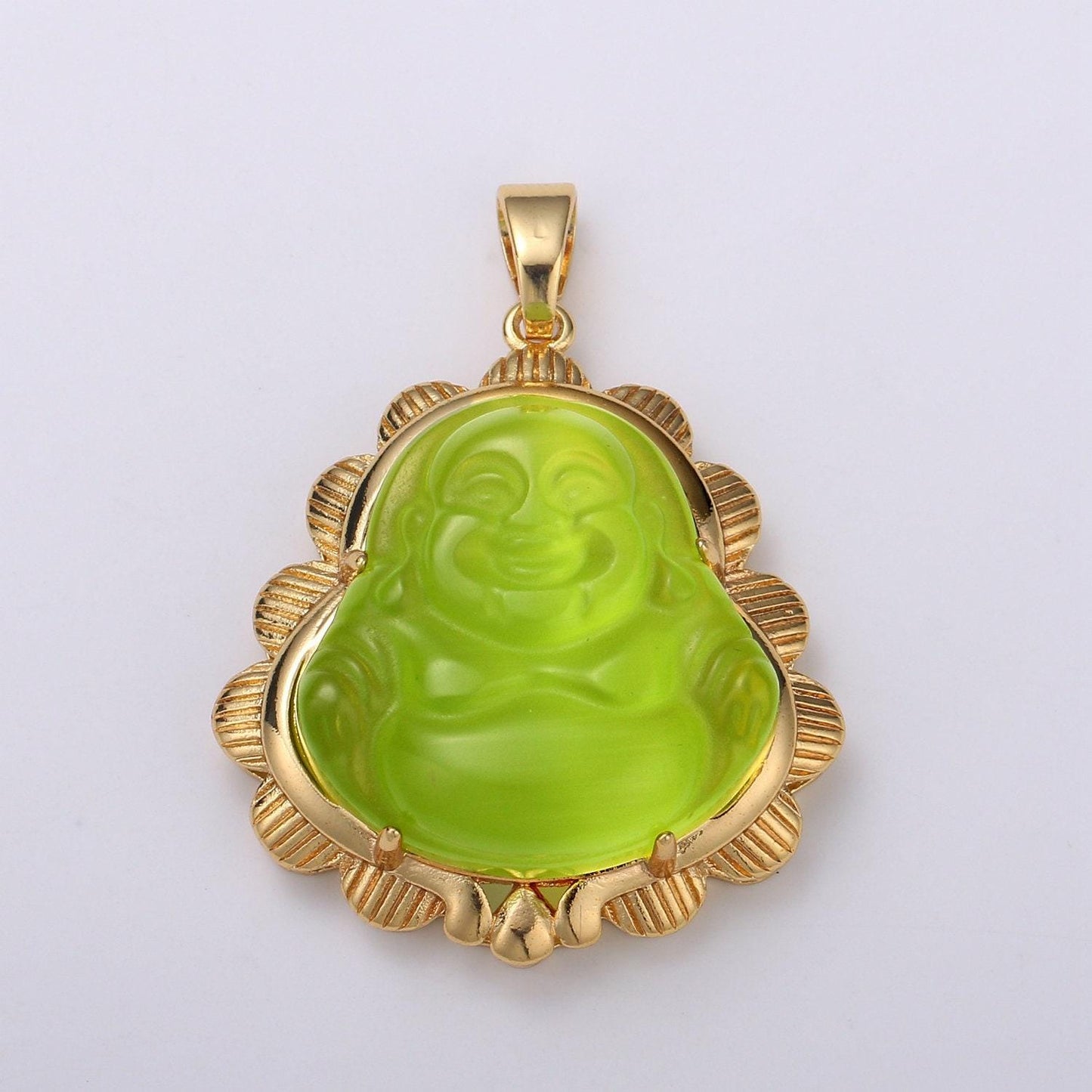 Gold jade buddha pendant gold buddha jade buddha charm jade buddha necklace pendant for statement necklace religious jewelry