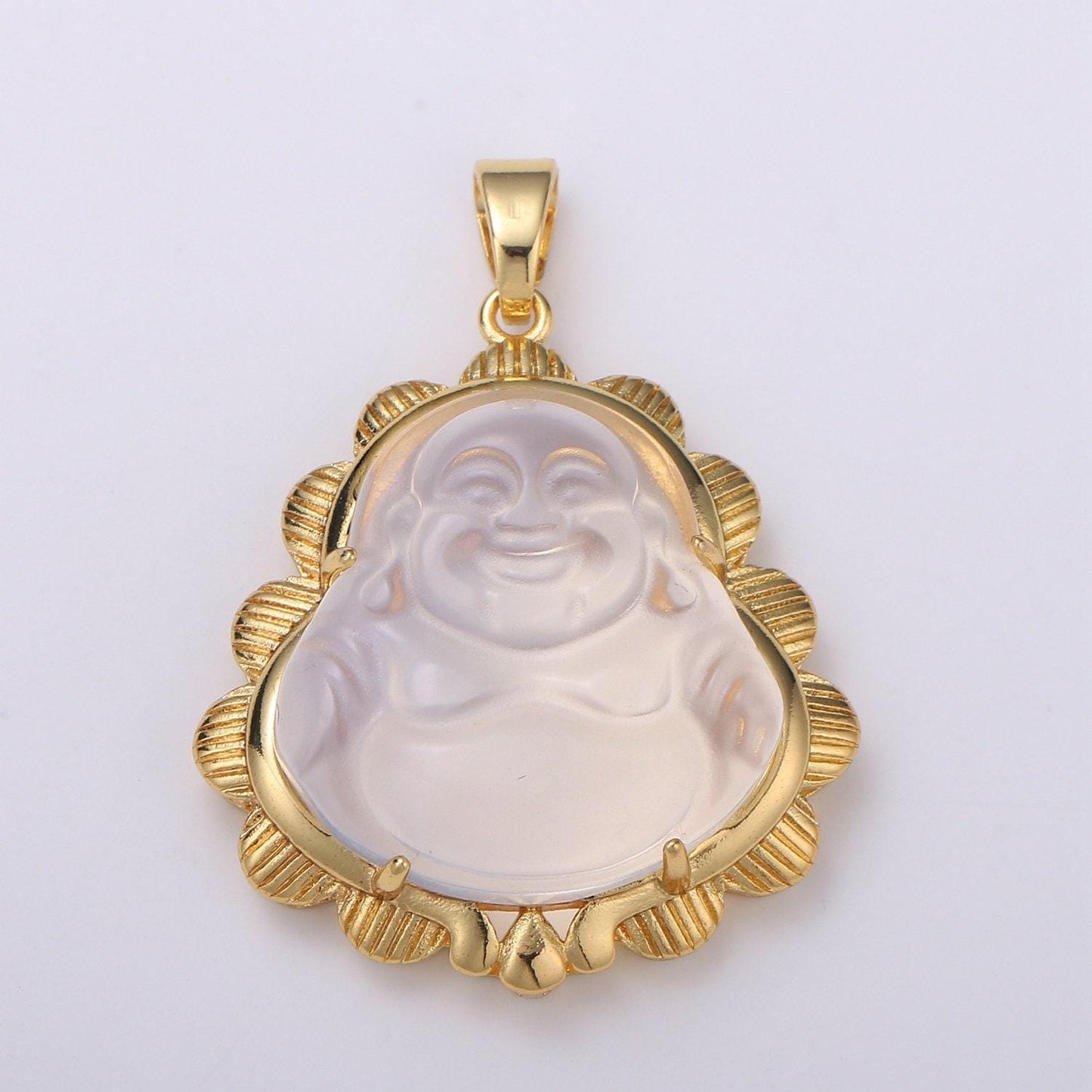 Gold jade buddha pendant gold buddha jade buddha charm jade buddha necklace pendant for statement necklace religious jewelry