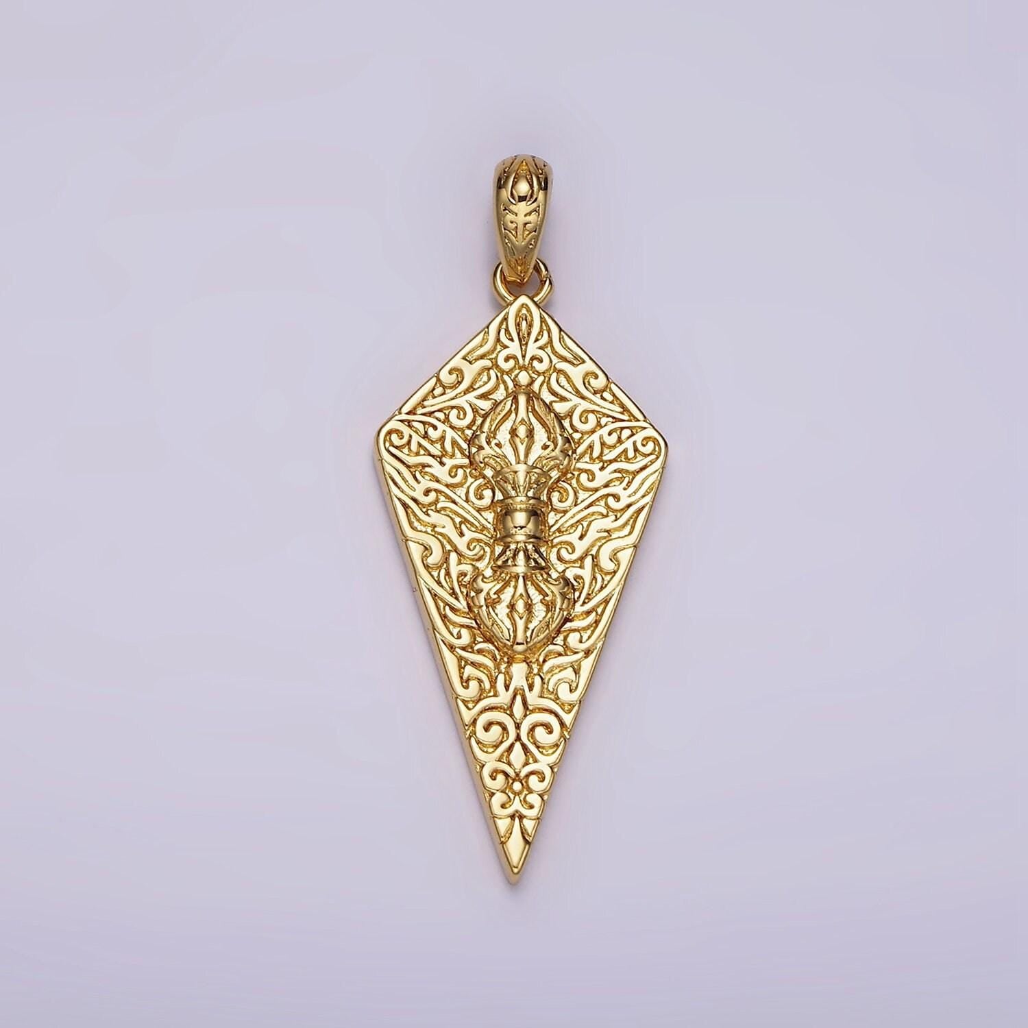 Manifestation jewelry double sided talisman in antique silver, gold charm for necklace men women jewelry component ah124