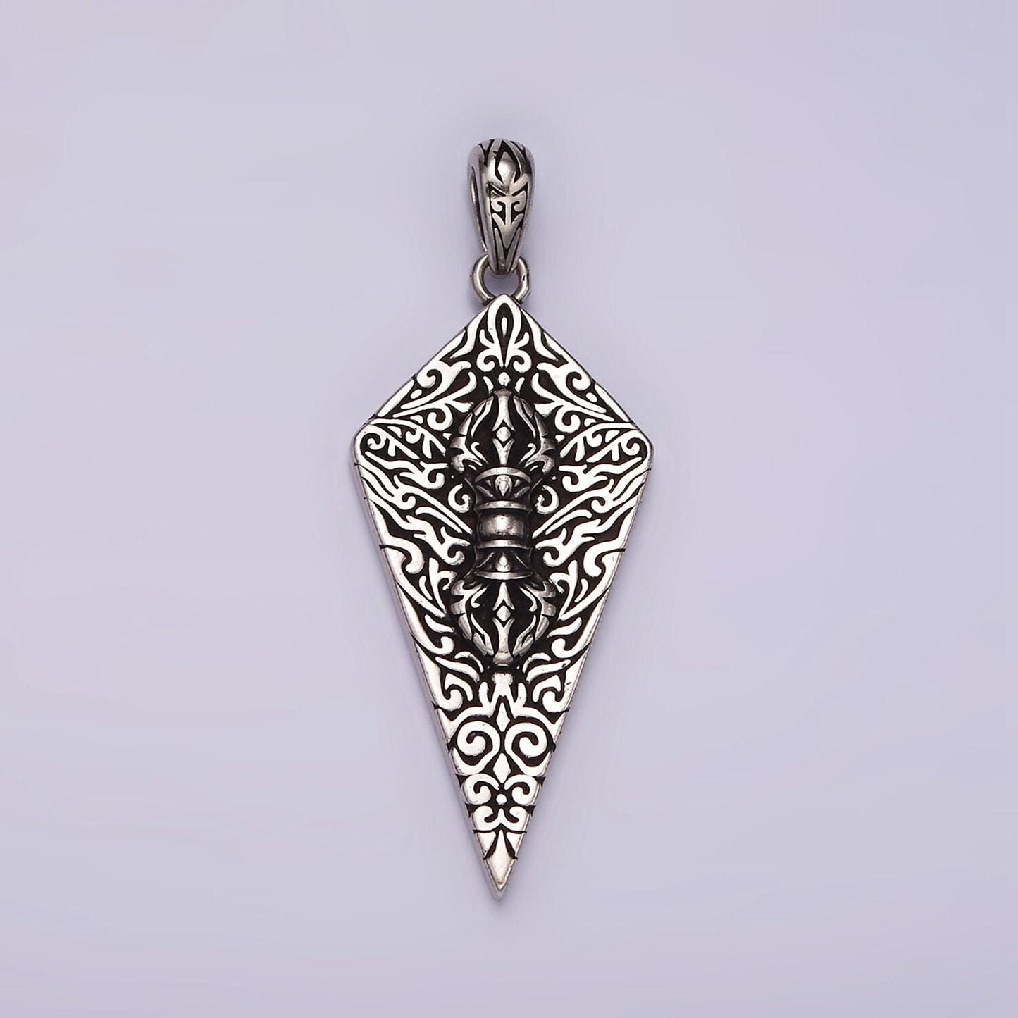 Manifestation jewelry double sided talisman in antique silver, gold charm for necklace men women jewelry component ah124