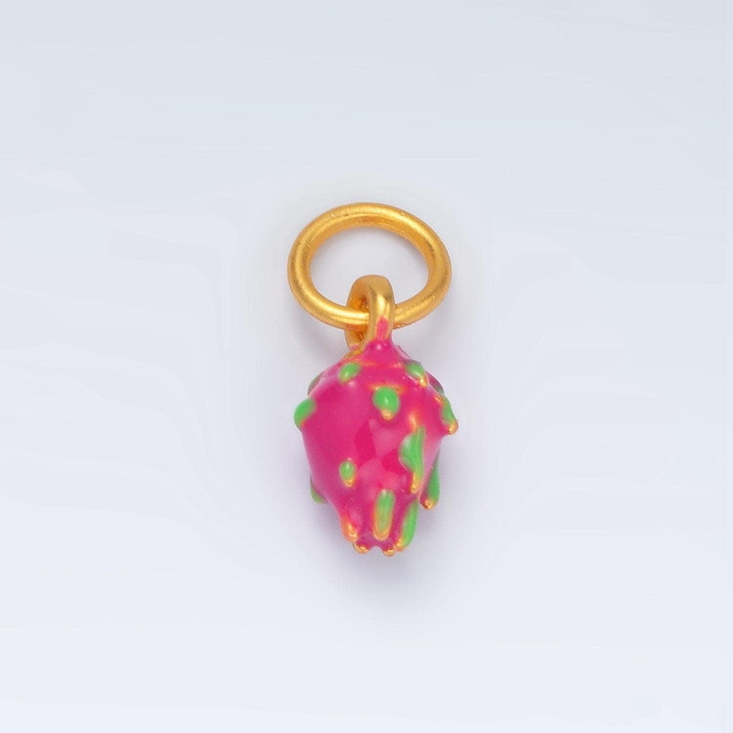 24k gold filled mini bright pink dragon fruit charm | ag-920
