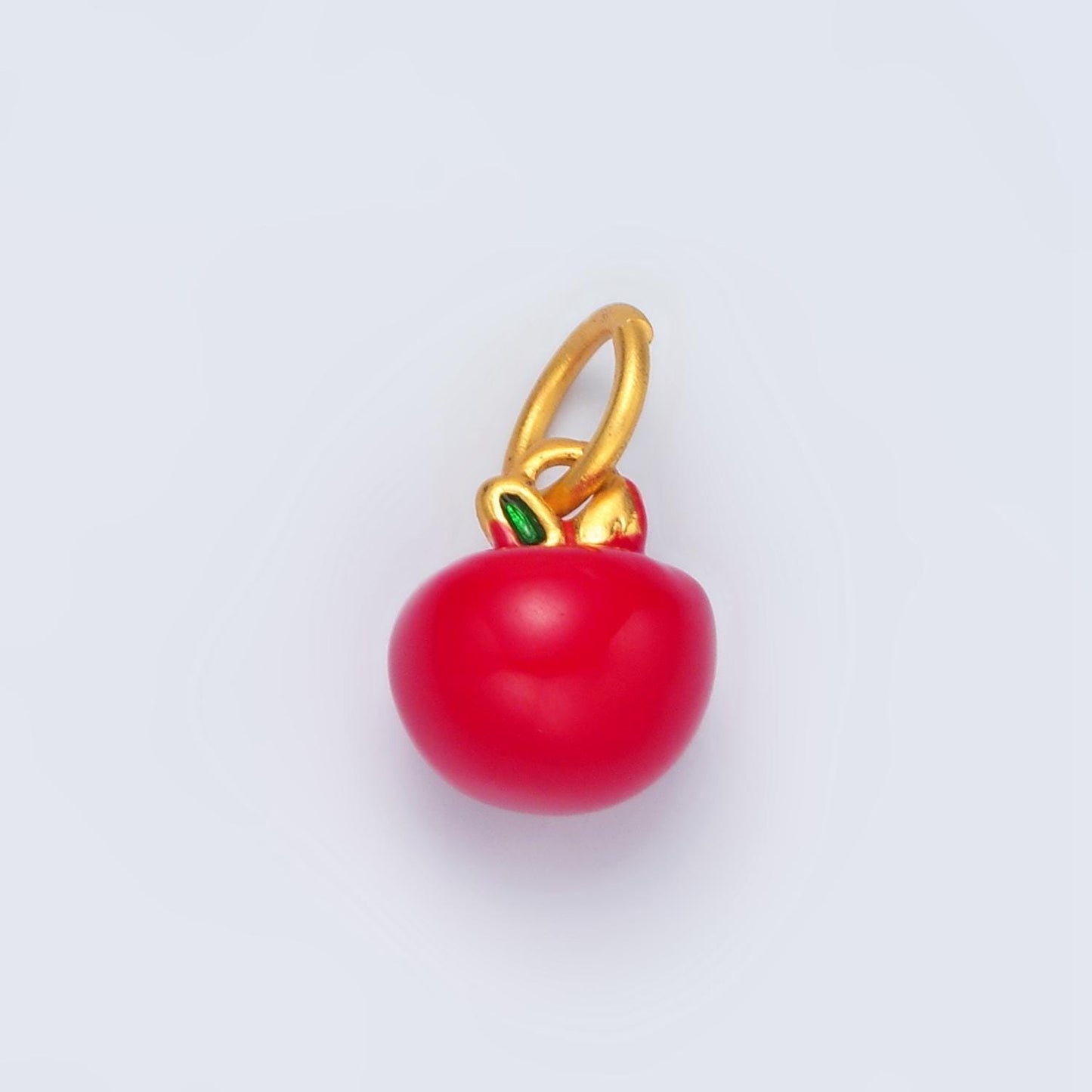 24k gold filled 11mm red washington apple fruit charm | ag-918