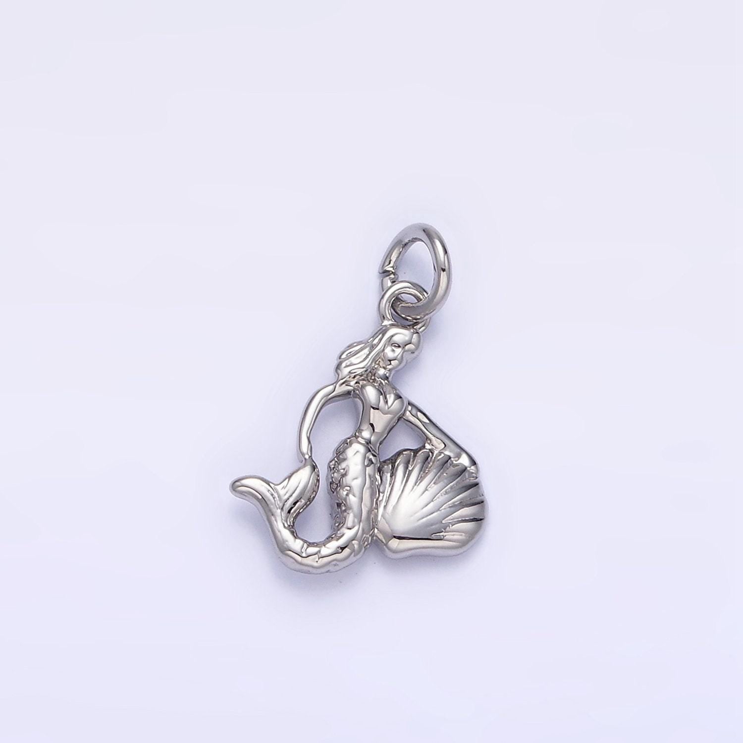 14k gold filled mini mermaid clam sea shell add-on charm | ag230 / ag839