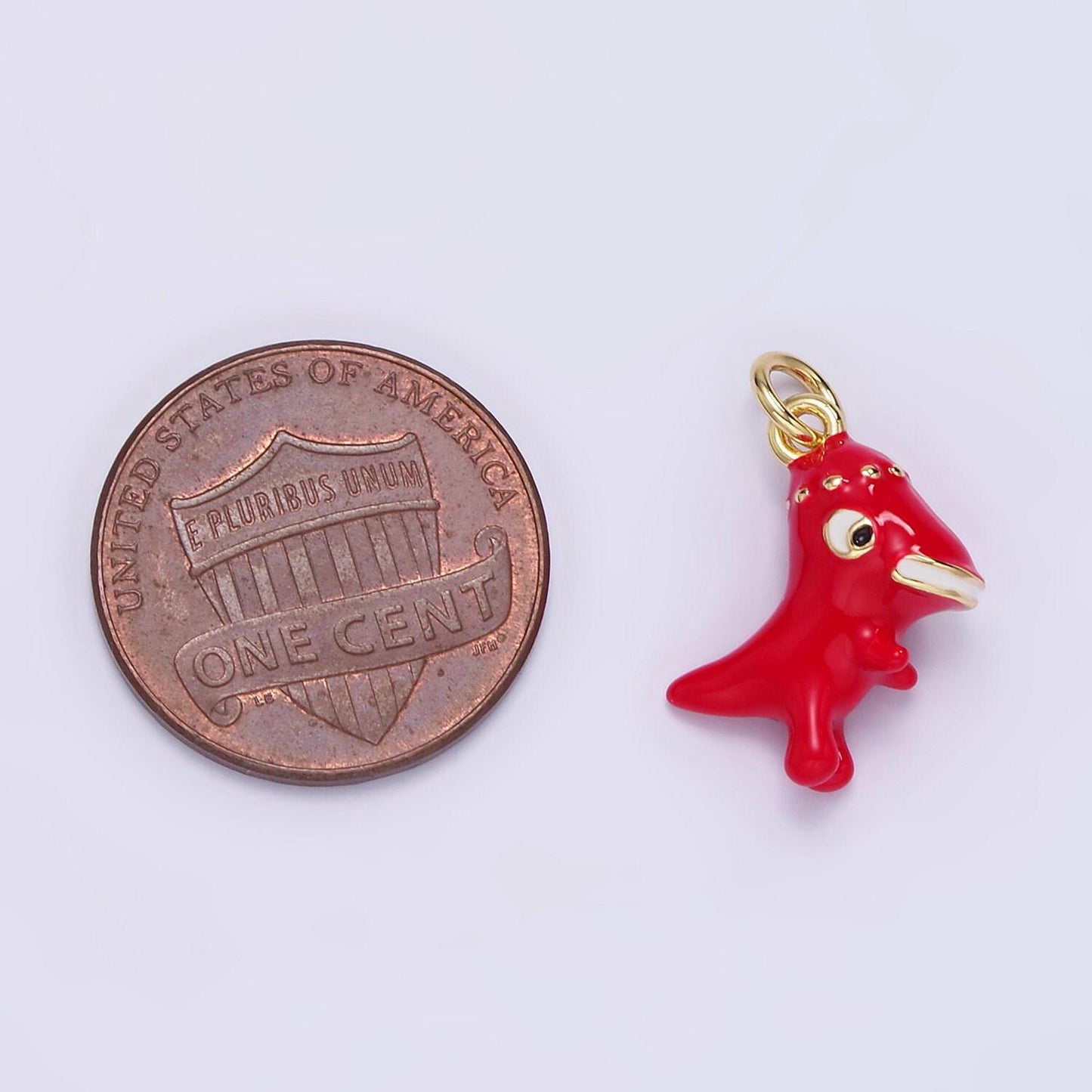 3d cute mini red tiny dinosaur charm mini dinosaur pendants enamel trex charm for bracelet earring necklace charm supply | ag-382