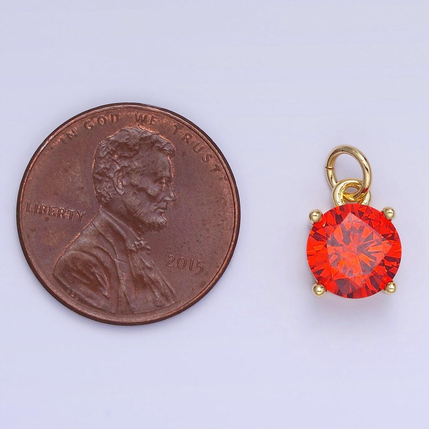8mm colorful round cubic pendant cz dangle charms pink blue red clear tiny round pendant in 24k gold filled charm for add on charm ag813