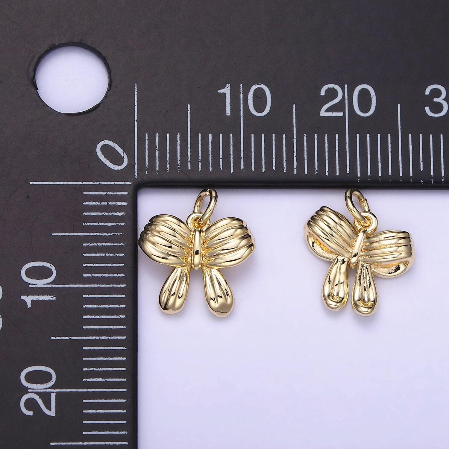 14k gold filled ribbon butterfly 12mm | ag-668