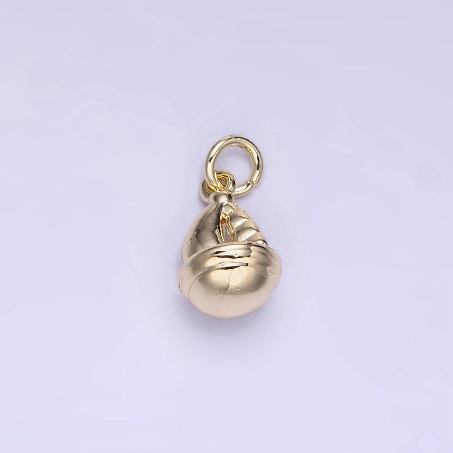 14k gold filled mini round boat charm | ag-663