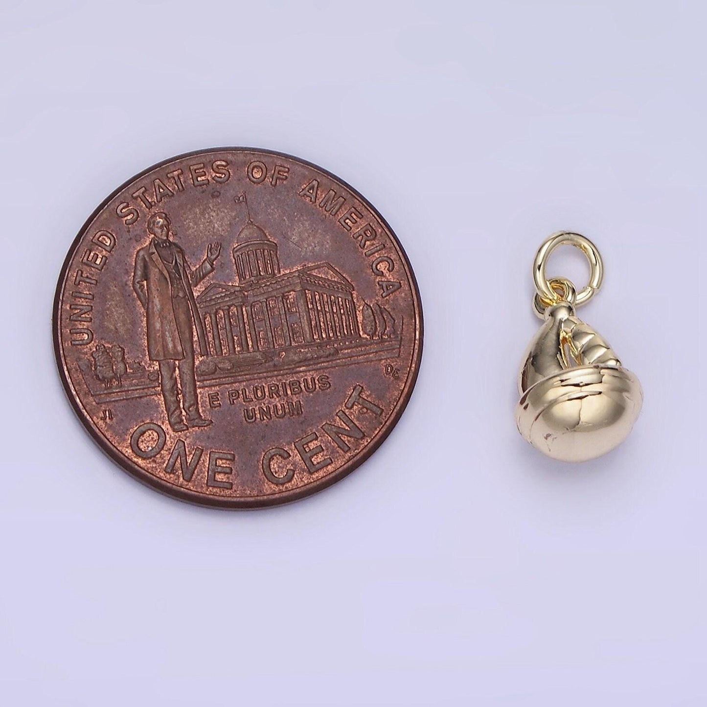 14k gold filled mini round boat charm | ag-663