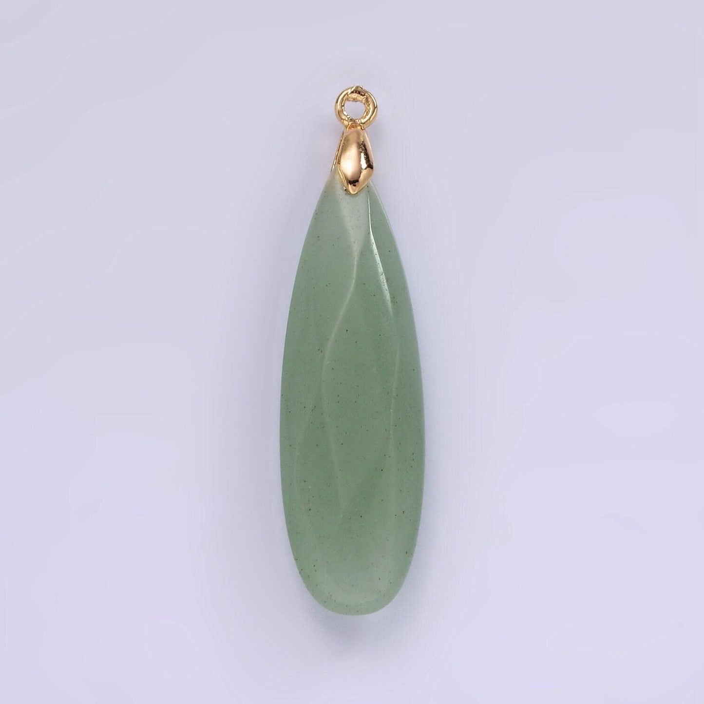 14k gold filled rose quartz, tourmaline, aventurine, lapis lazuli, tiger eye, amethyst, onyx teardrop multifaceted charm | ag471 - ag477