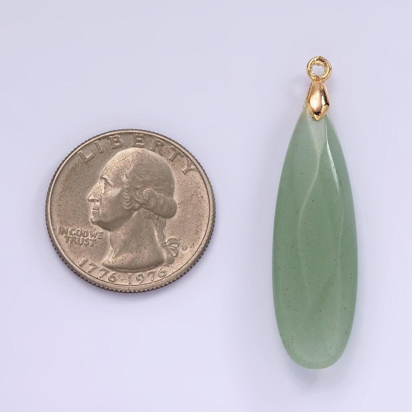 14k gold filled rose quartz, tourmaline, aventurine, lapis lazuli, tiger eye, amethyst, onyx teardrop multifaceted charm | ag471 - ag477
