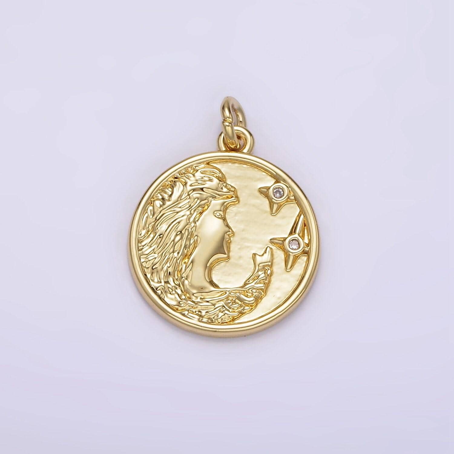 Gold Female Symbol Charms 18K Gold Filled Pendant female gender Charm Bracelet Necklace for DIY Jewelry Making Supply Charms-00563